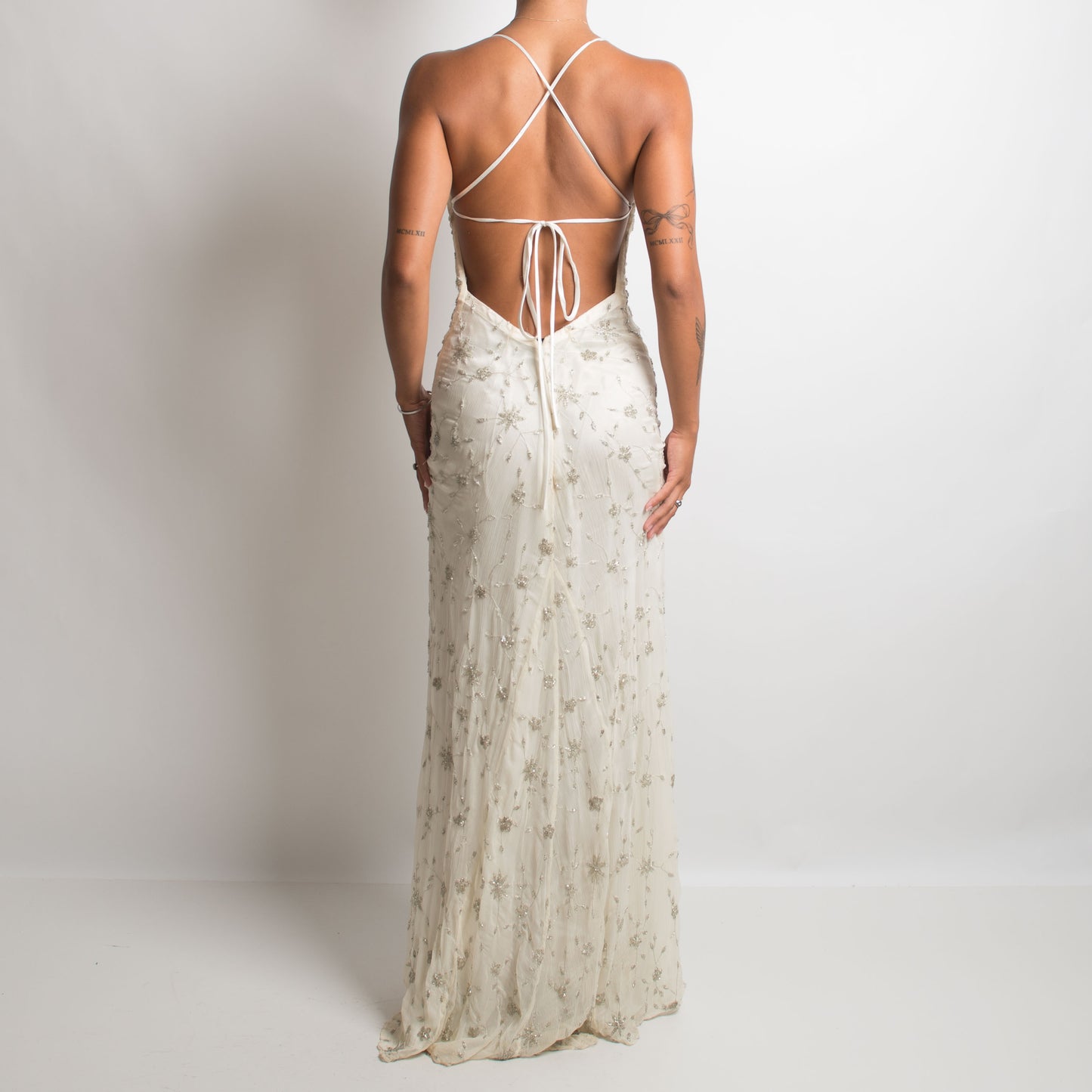 CREAM BEADED GOWN