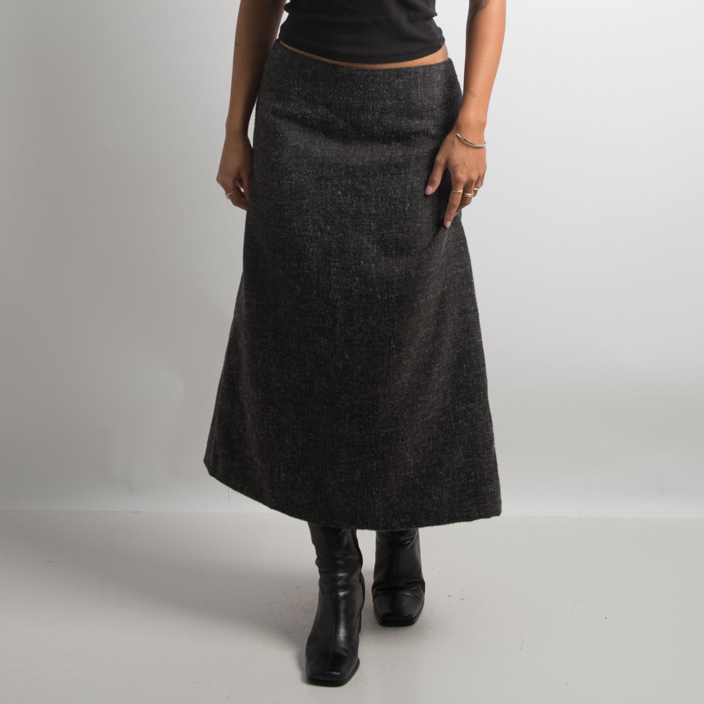 GREY MARLE MIDI SKIRT