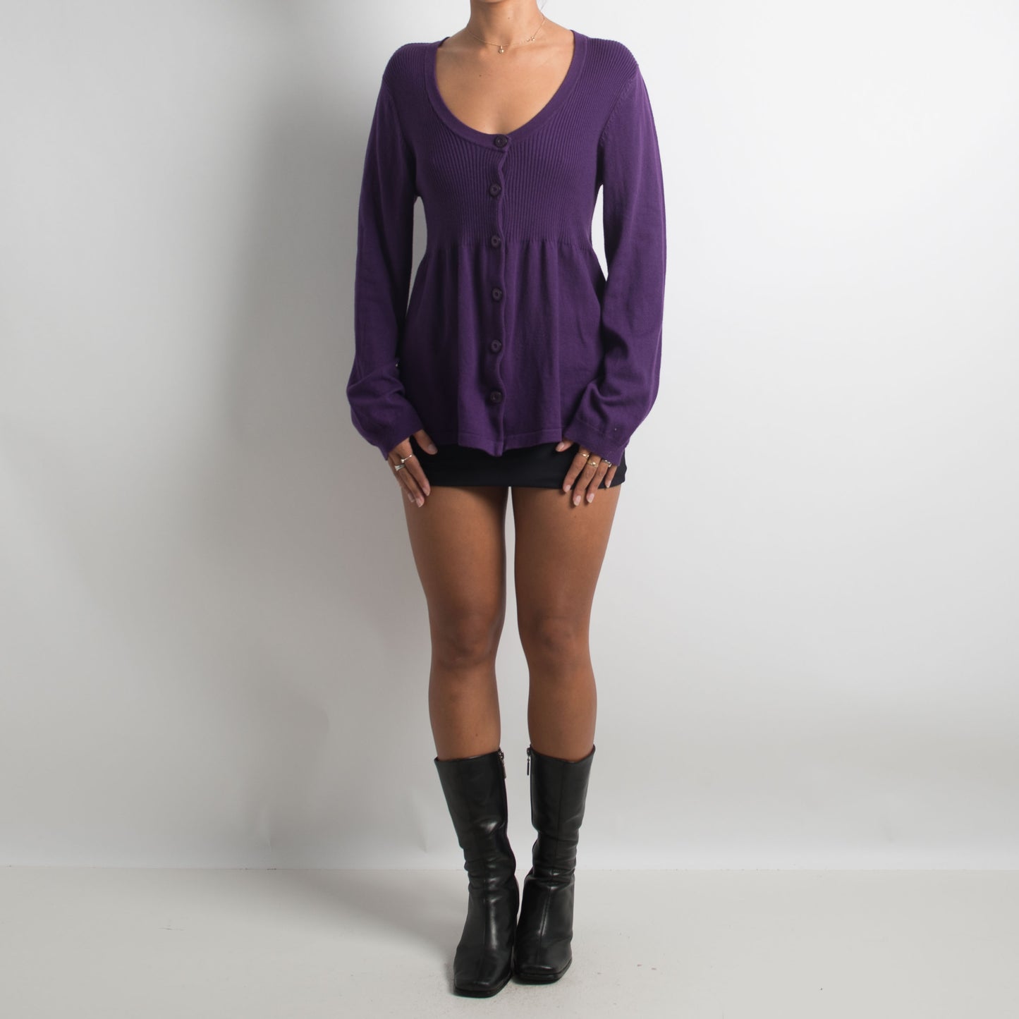 DARK PURPLE CARDIGAN