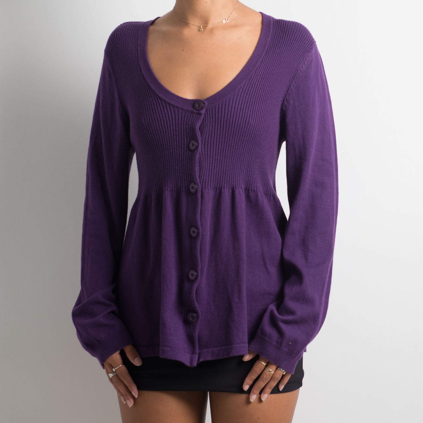 DARK PURPLE CARDIGAN