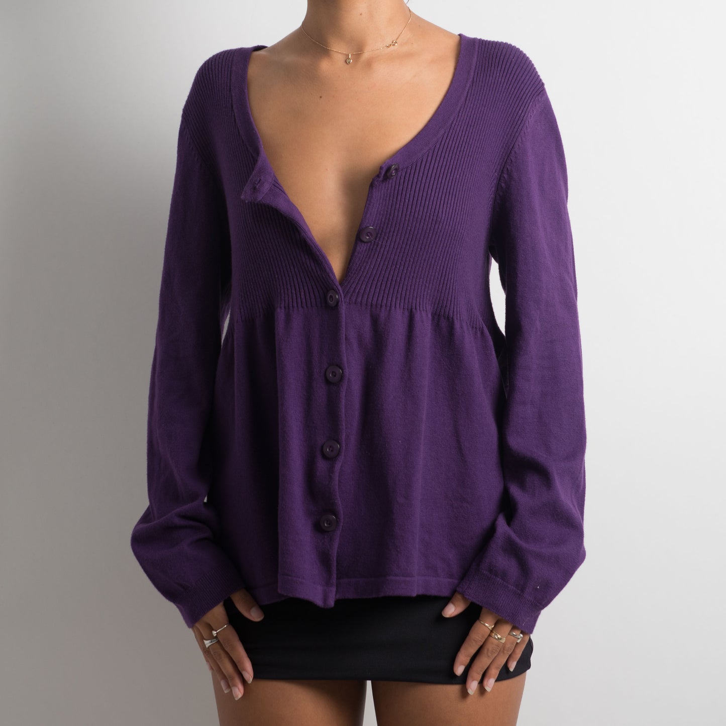 DARK PURPLE CARDIGAN