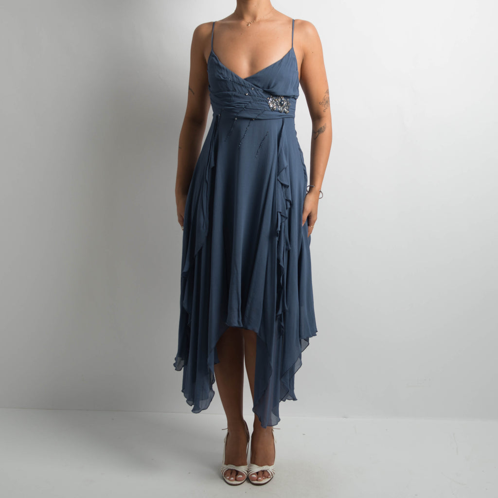 ASYMMETRIC SILK DRESS