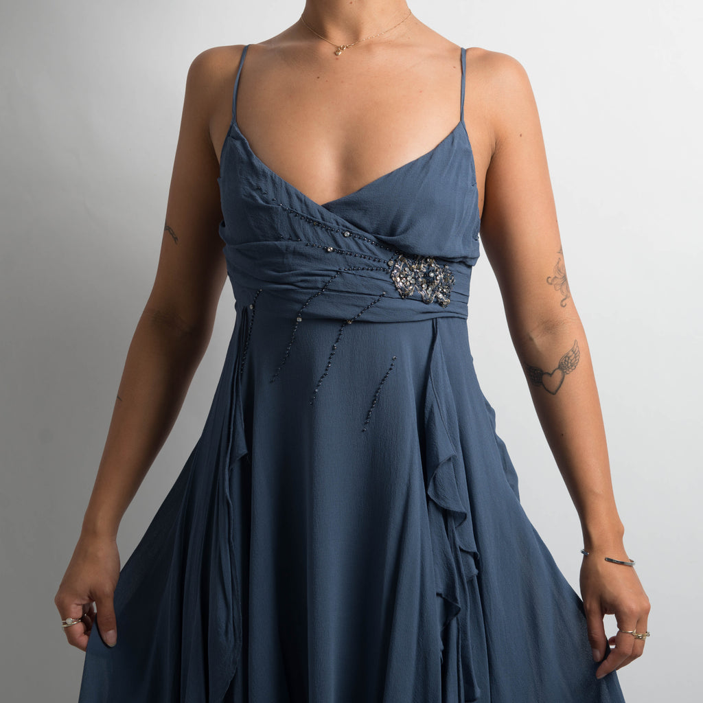 ASYMMETRIC SILK DRESS