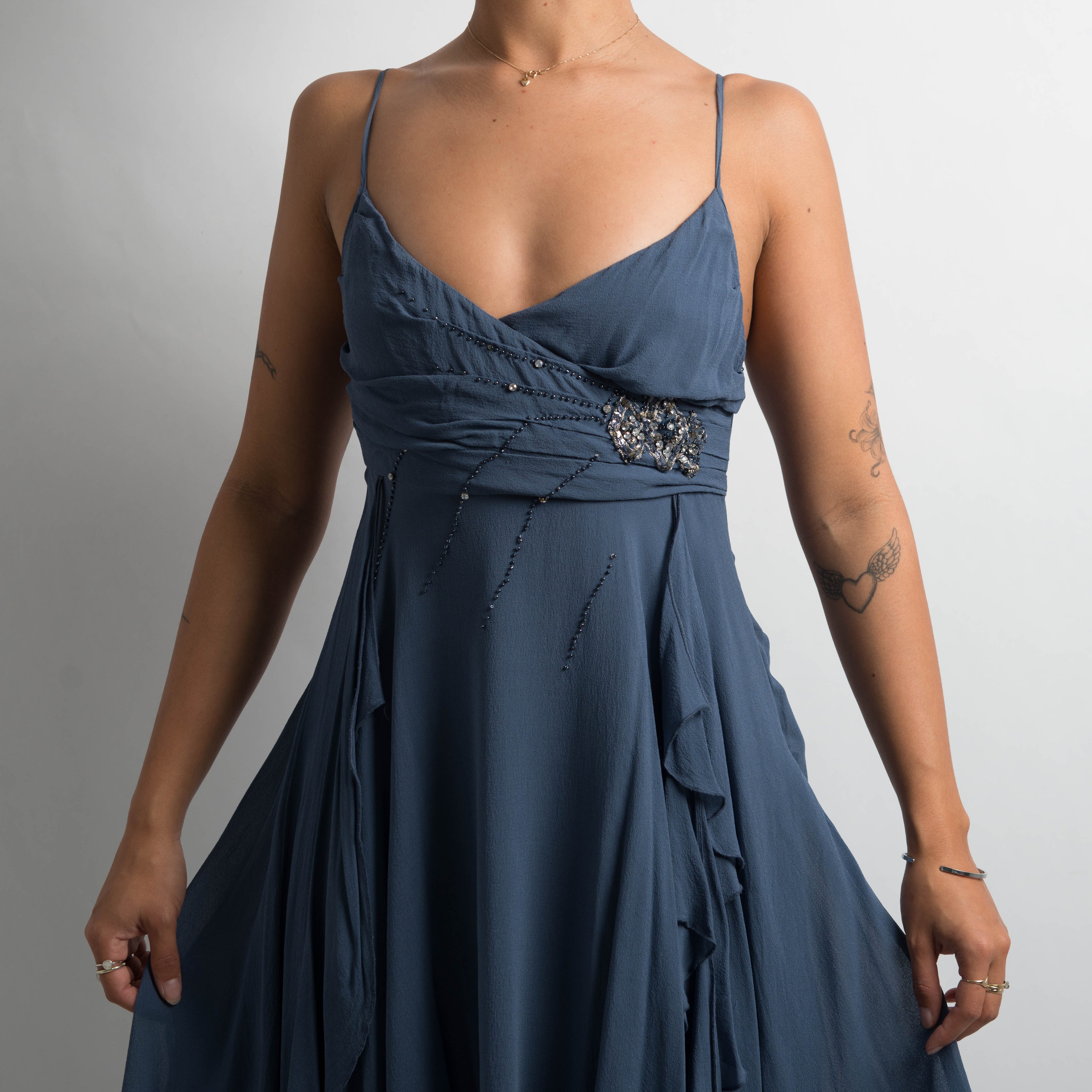 ASYMMETRIC SILK DRESS