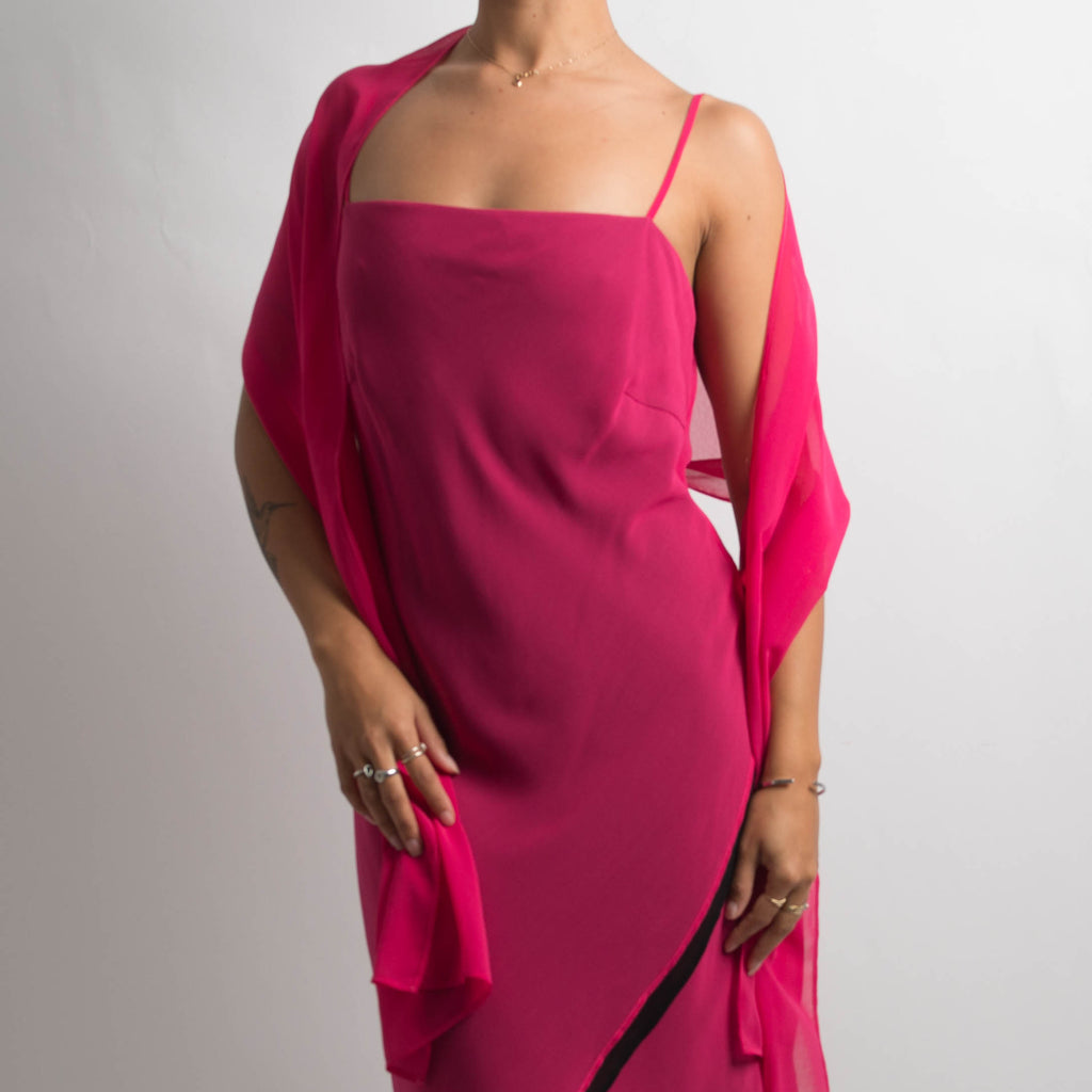 PINK LAYERED DRESS + SCARF