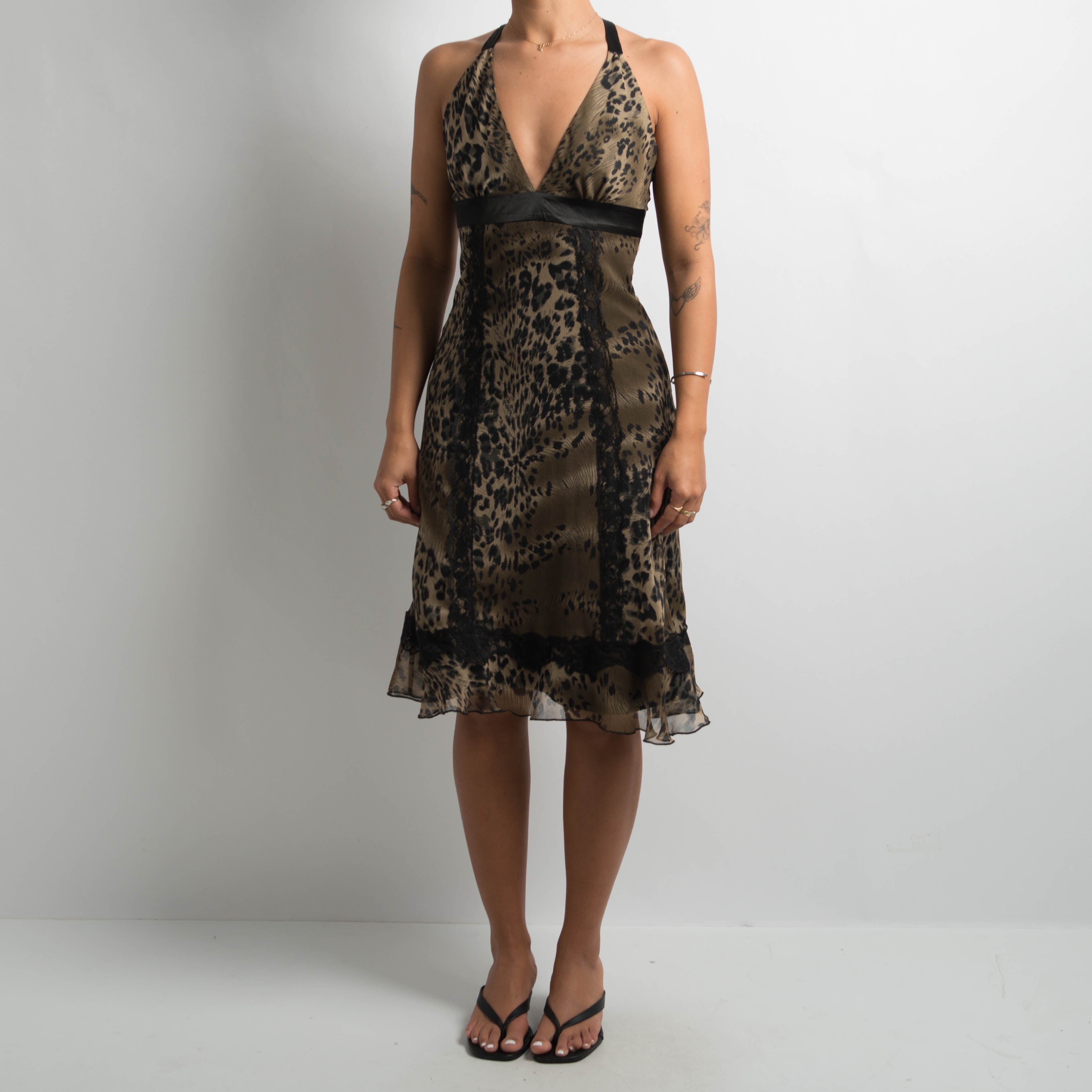 ANIMAL PRINT MIDI DRESS