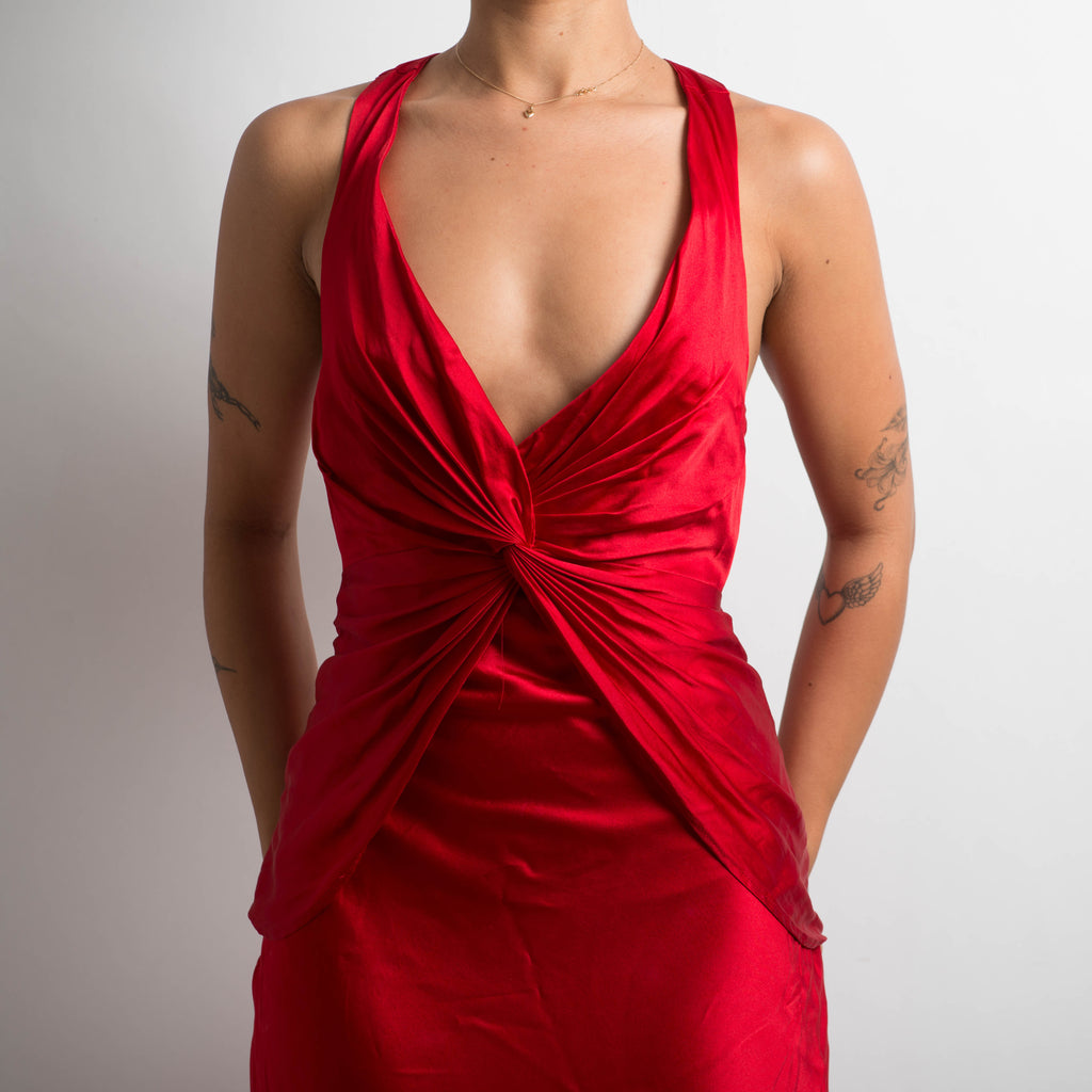 RED SILK GOWN