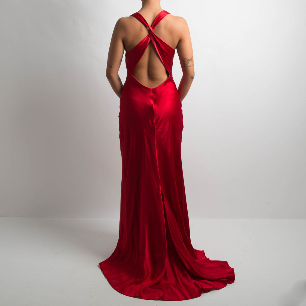 RED SILK GOWN