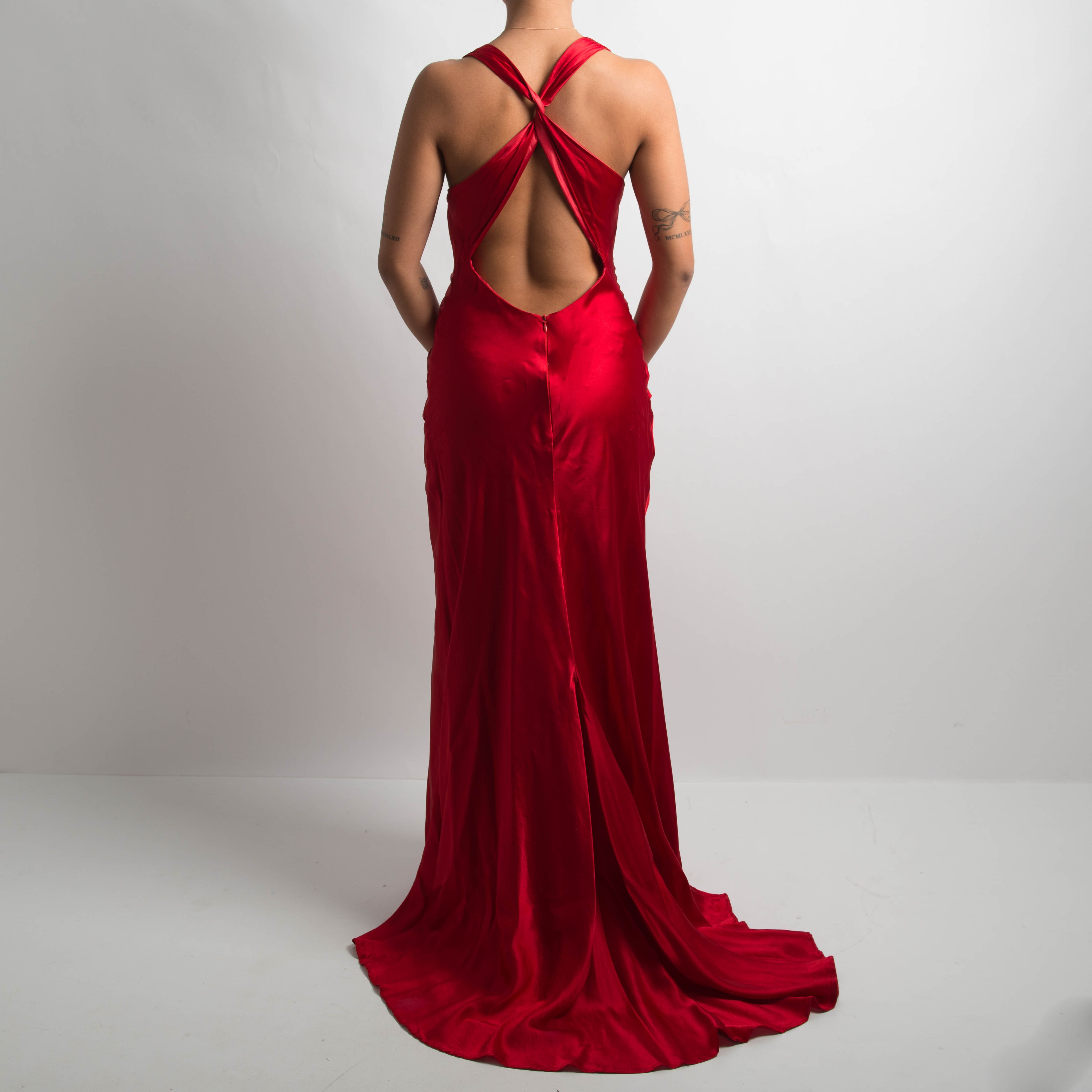 RED SILK GOWN