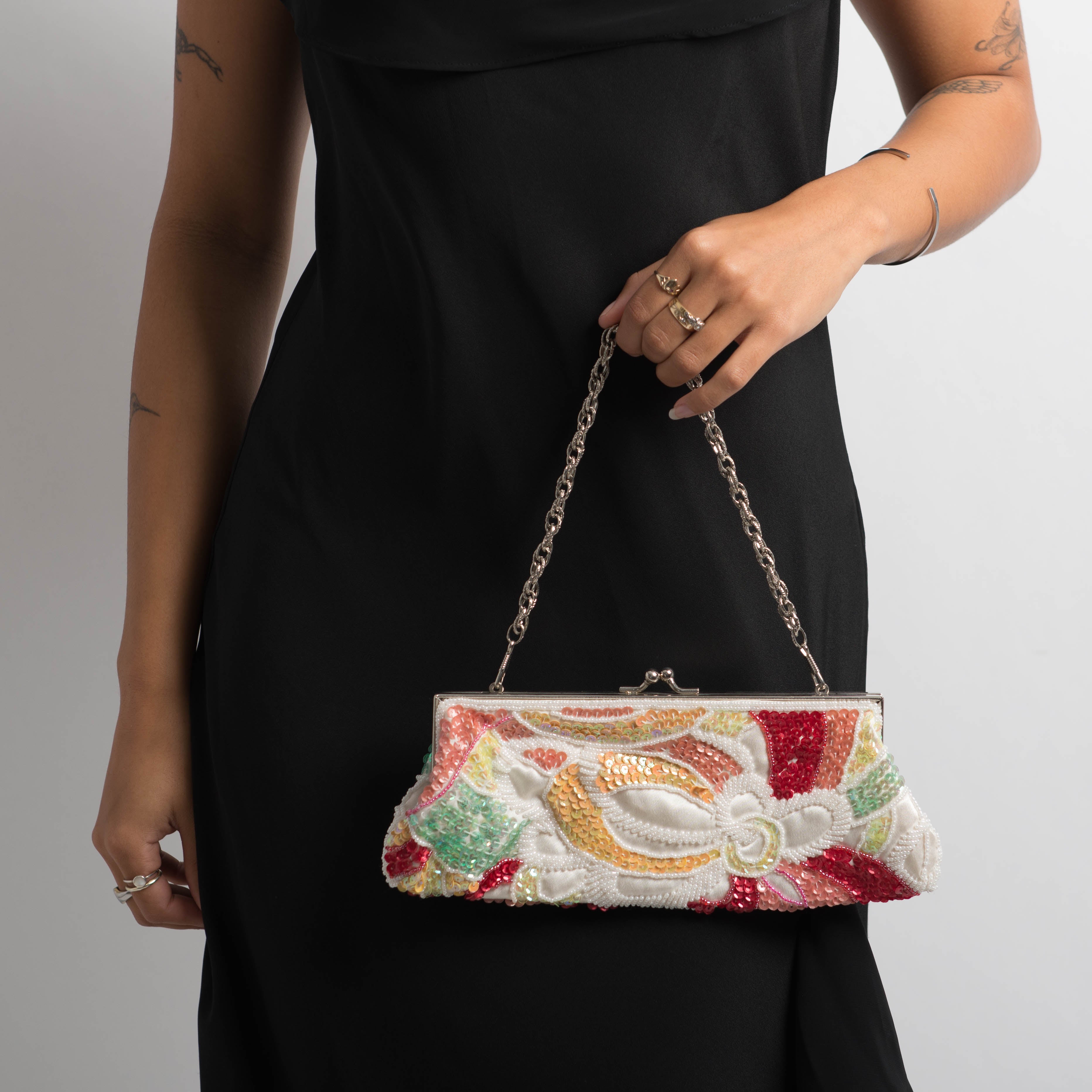 COLOURFUL BEADED BAG