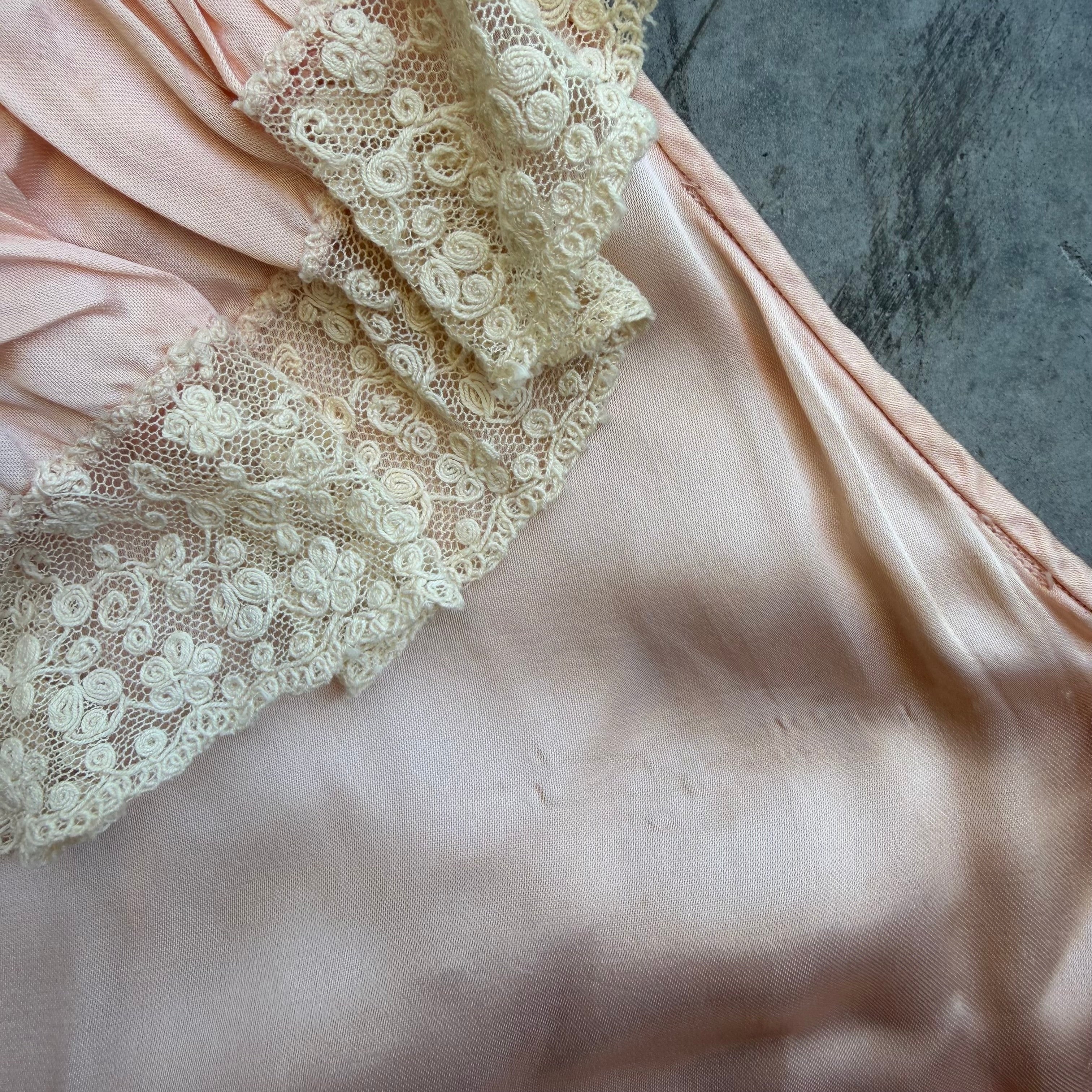 PEACH SATIN GOWN