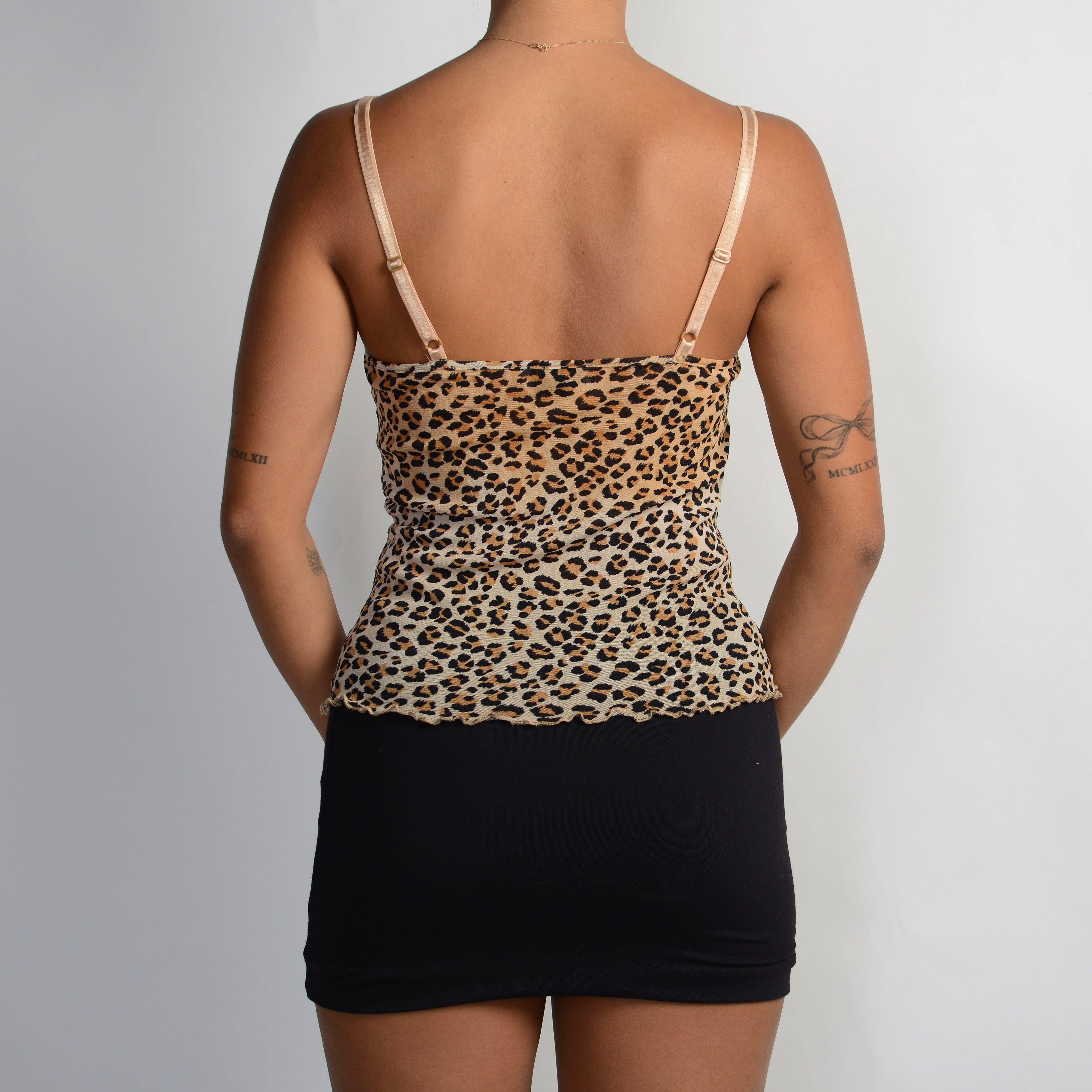 MESH ANIMAL PRINT CAMISOLE