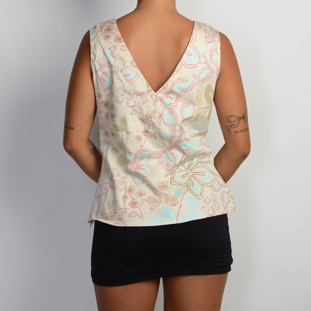 CREAM PATTERN TOP