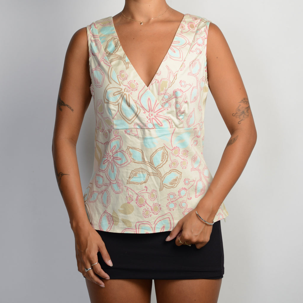 CREAM PATTERN TOP