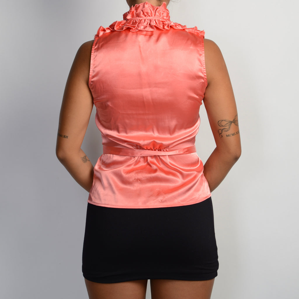 PINK SLEEVELESS BLOUSE