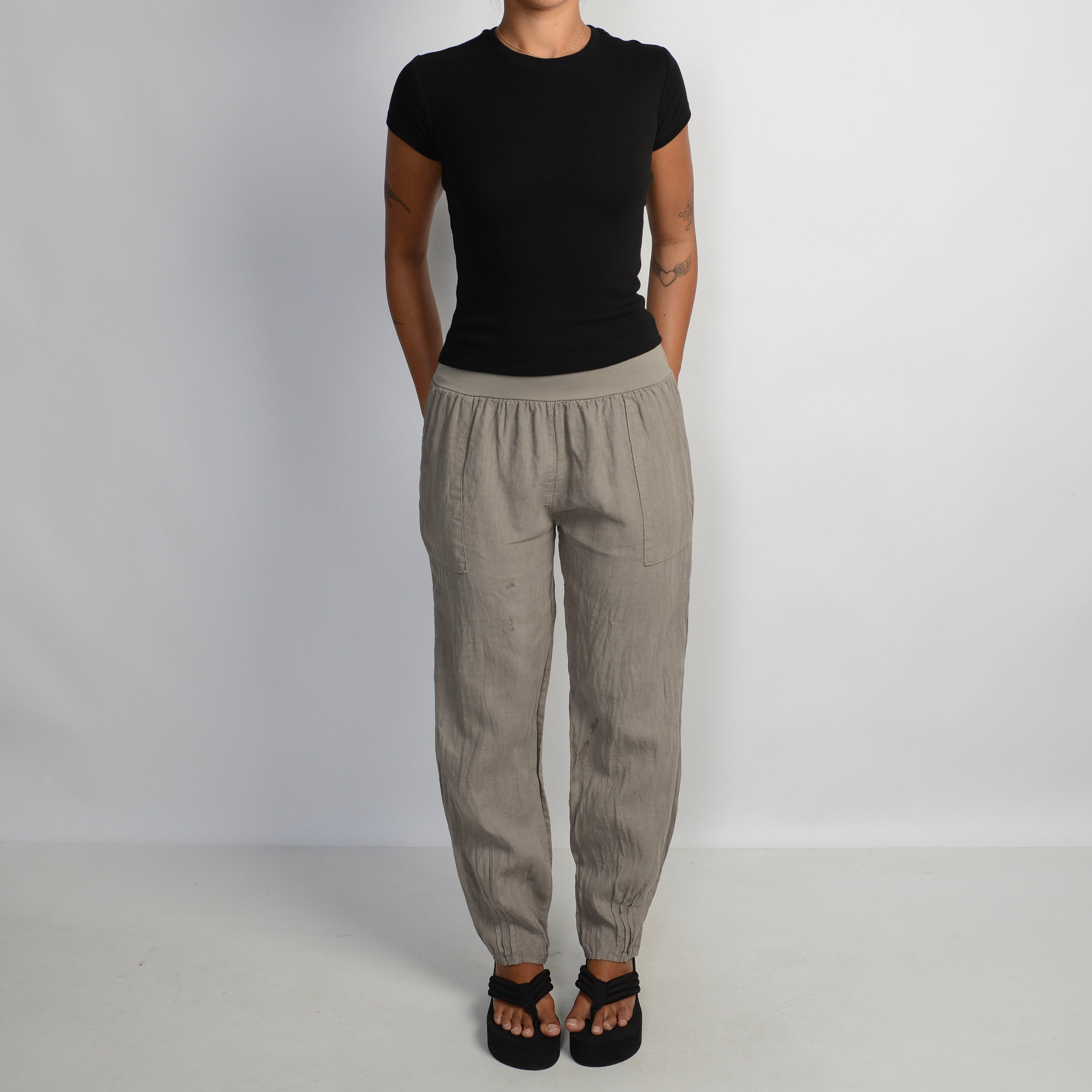 TAUPE LINEN PANTS