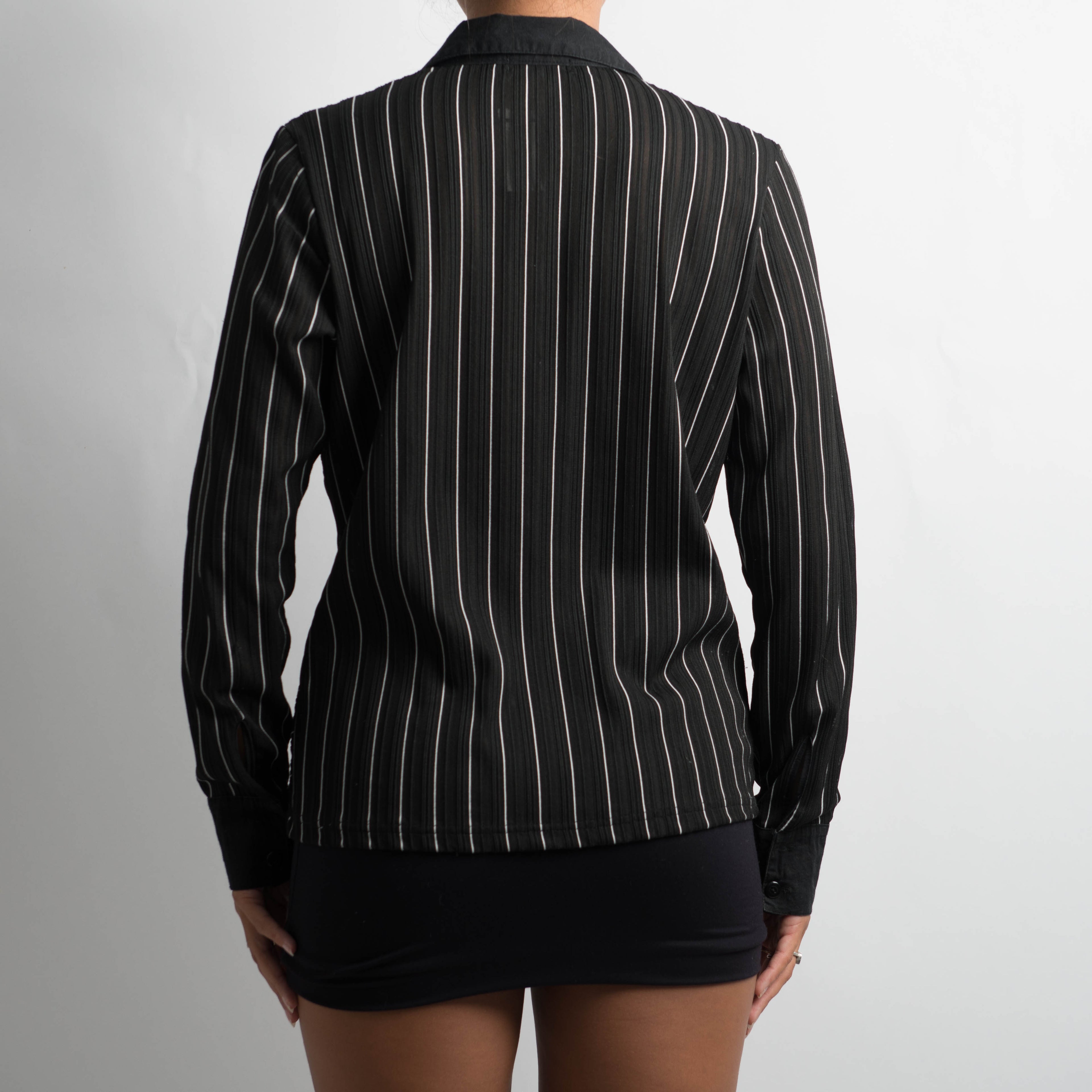 SHEER STRIPED BLOUSE