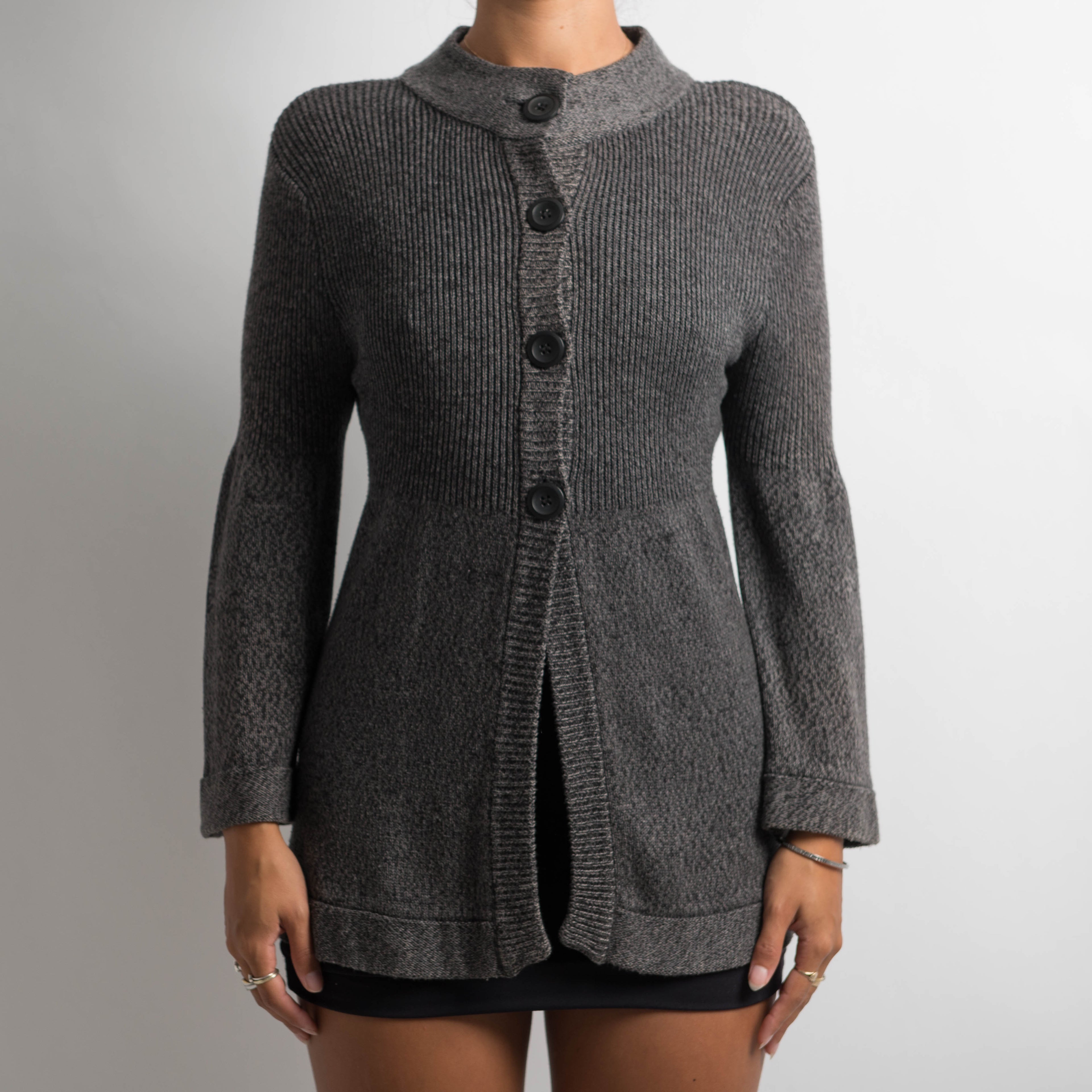 CHARCOAL MARLE CARDIGAN