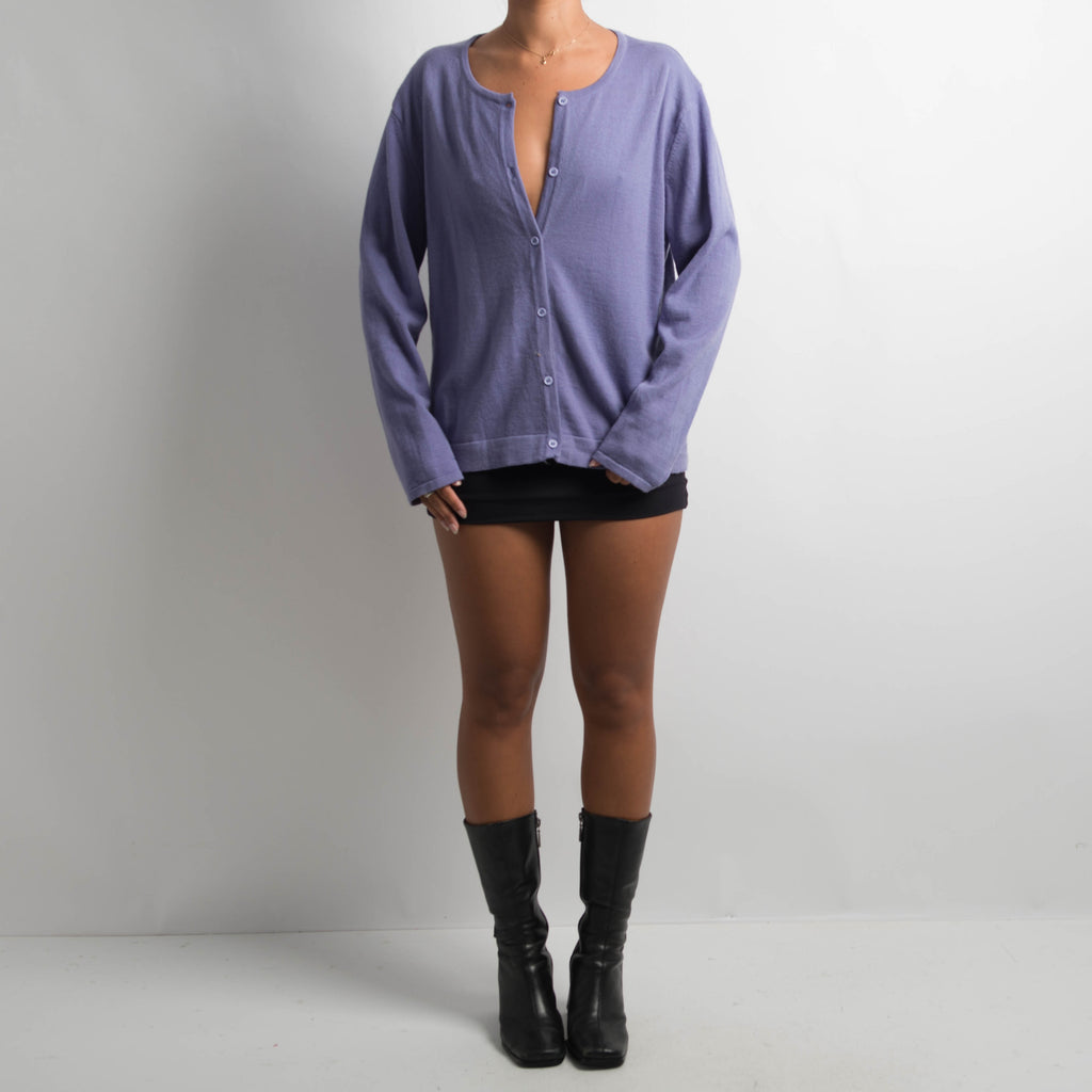 LILAC WOOL CARDIGAN