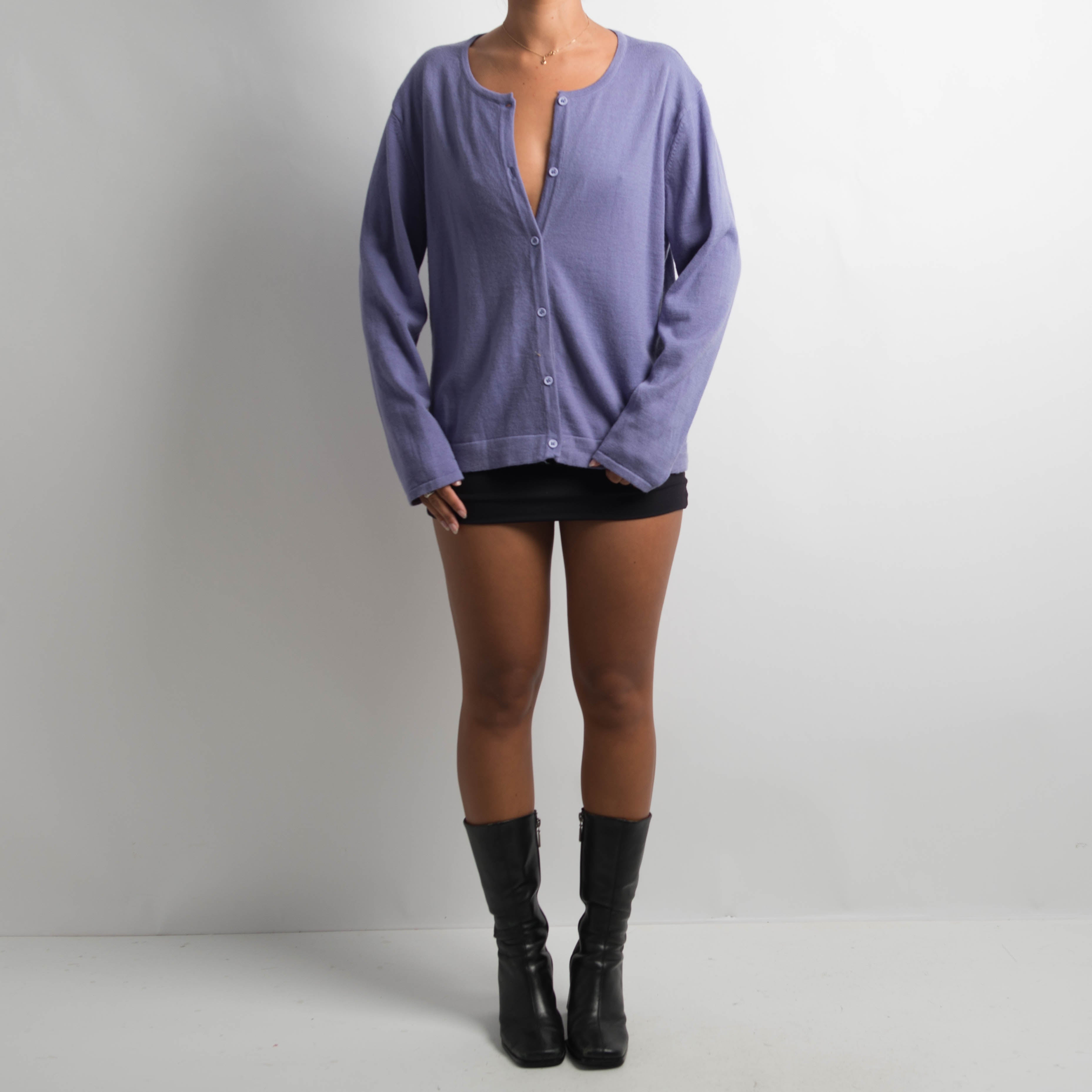 LILAC WOOL CARDIGAN