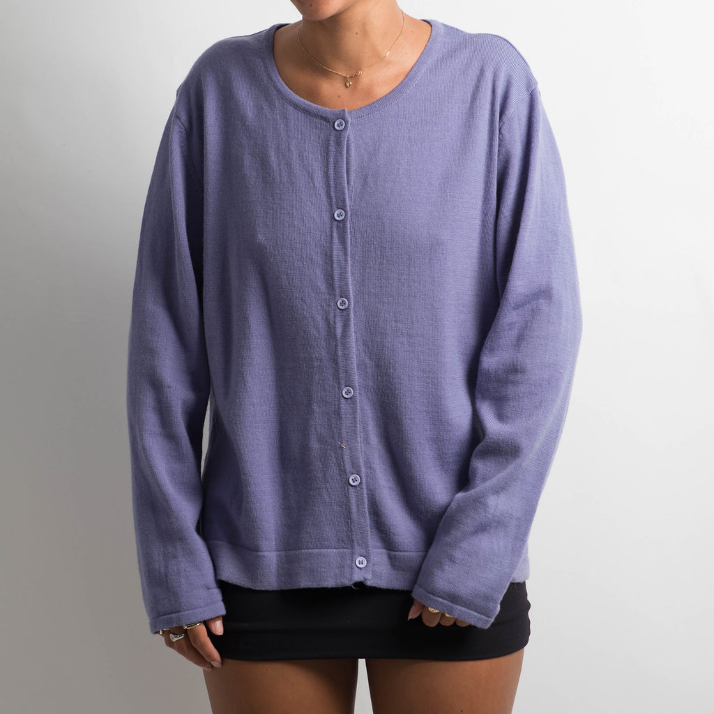 LILAC WOOL CARDIGAN