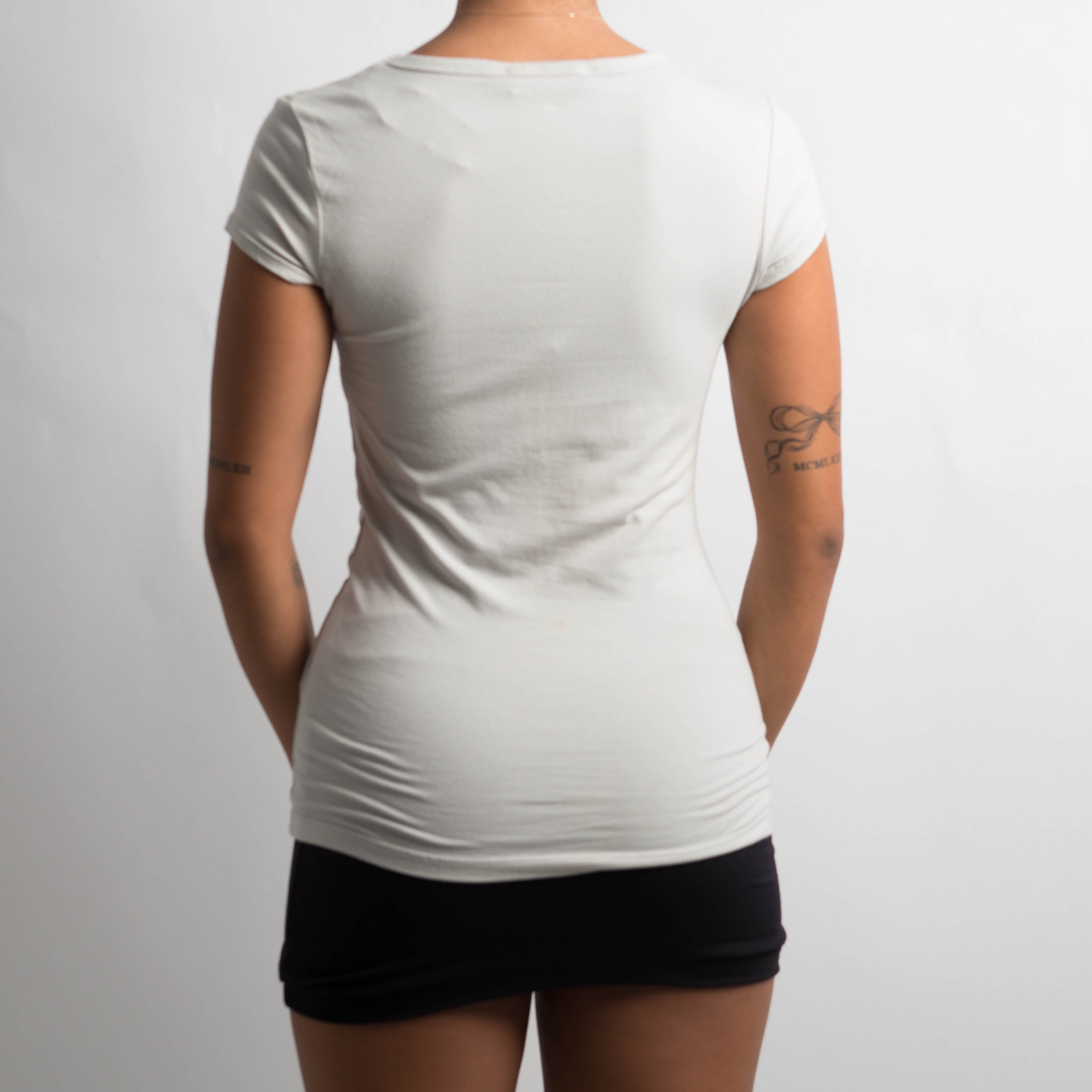 GREY RUCHED TEE