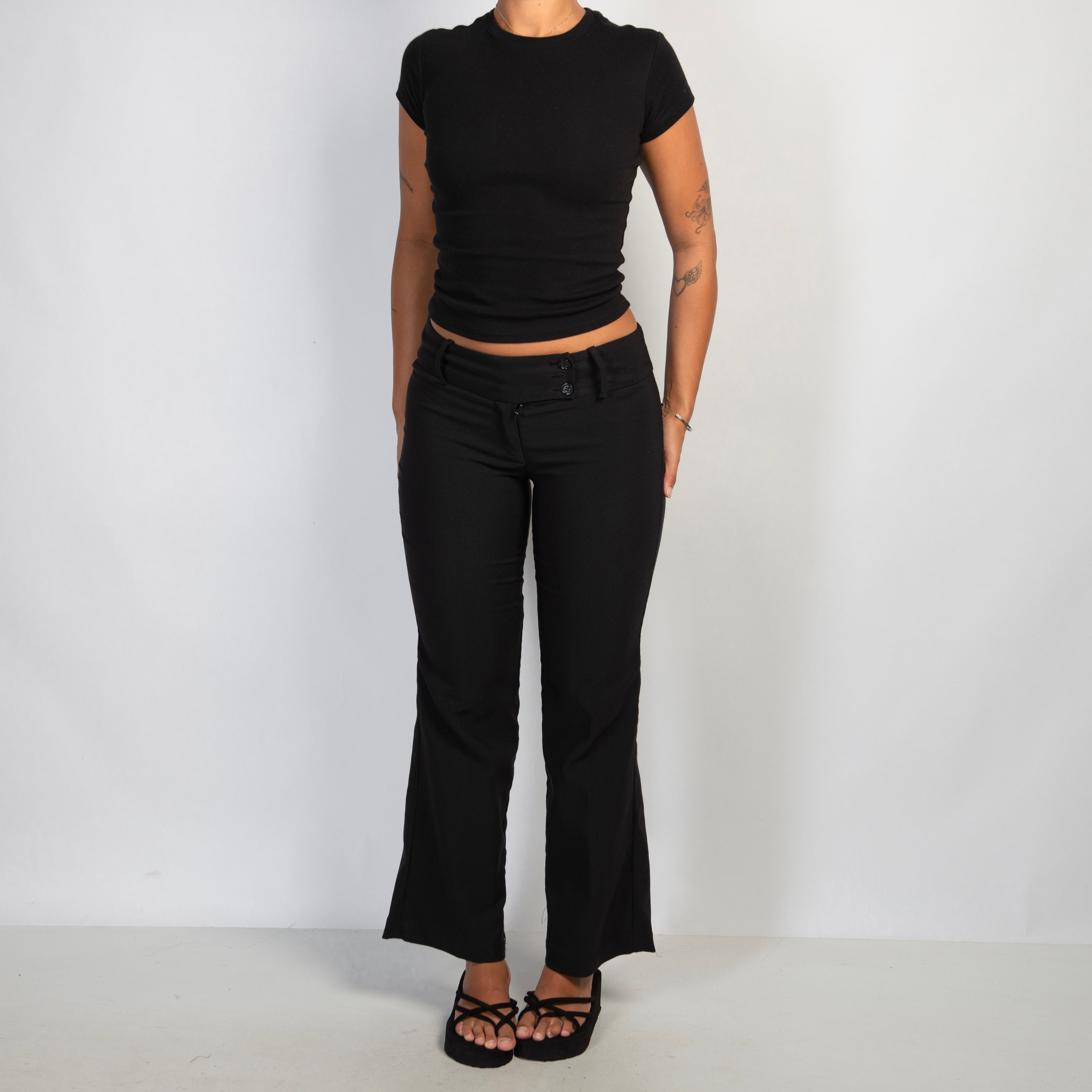 BLACK BOOTCUT PANTS