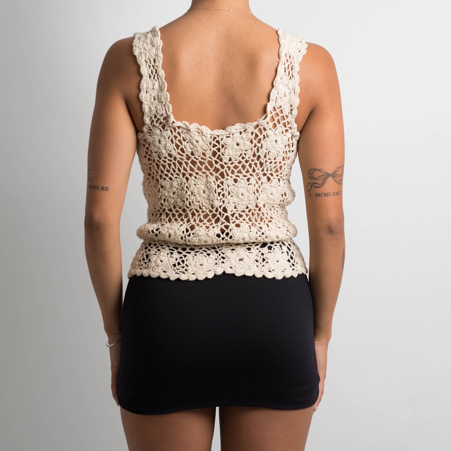 BEIGE CROCHET TOP