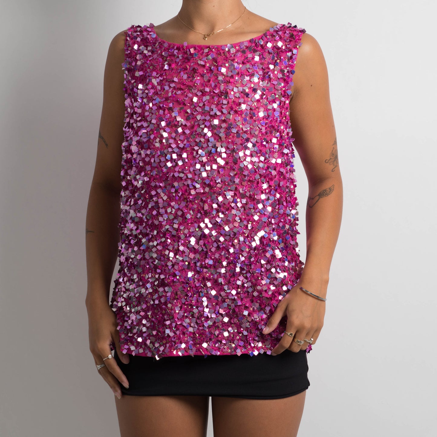 PINK SEQUIN TOP