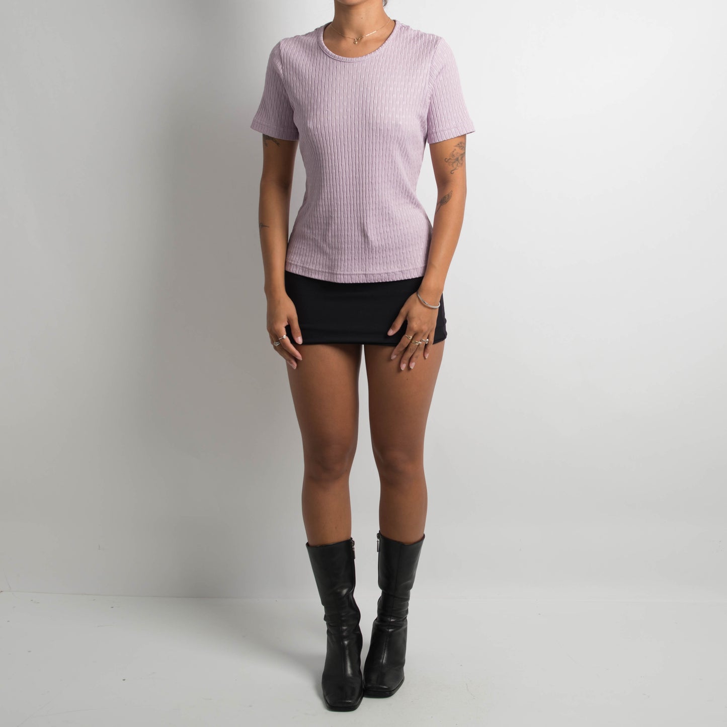 LILAC TEXTURED TSHIRT