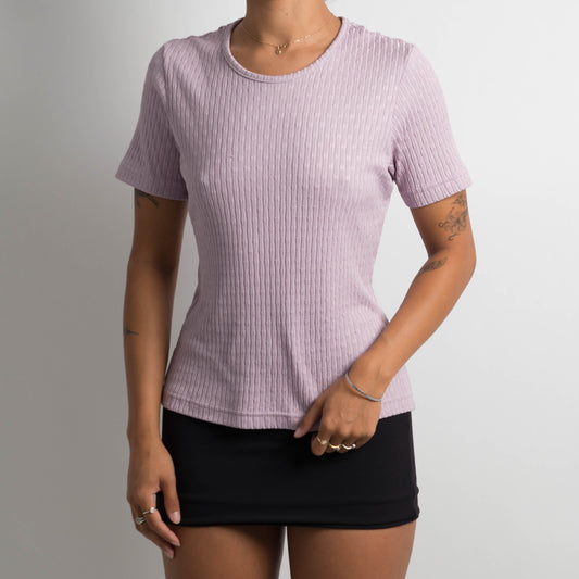 LILAC TEXTURED TSHIRT