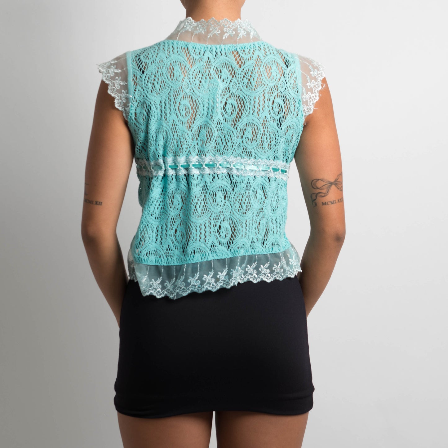 BLUE CROCHET TOP