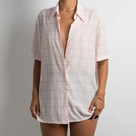 PINK SHORT SLEEVE BUTTON UP