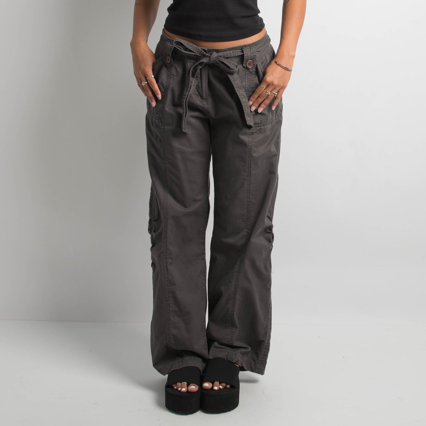 TAUPE CARGO UTILITY PANTS