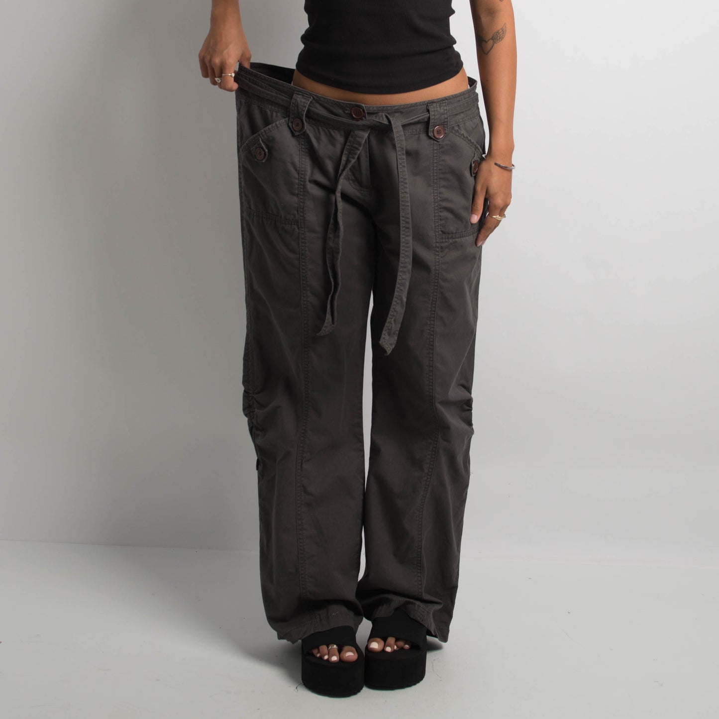 TAUPE CARGO UTILITY PANTS