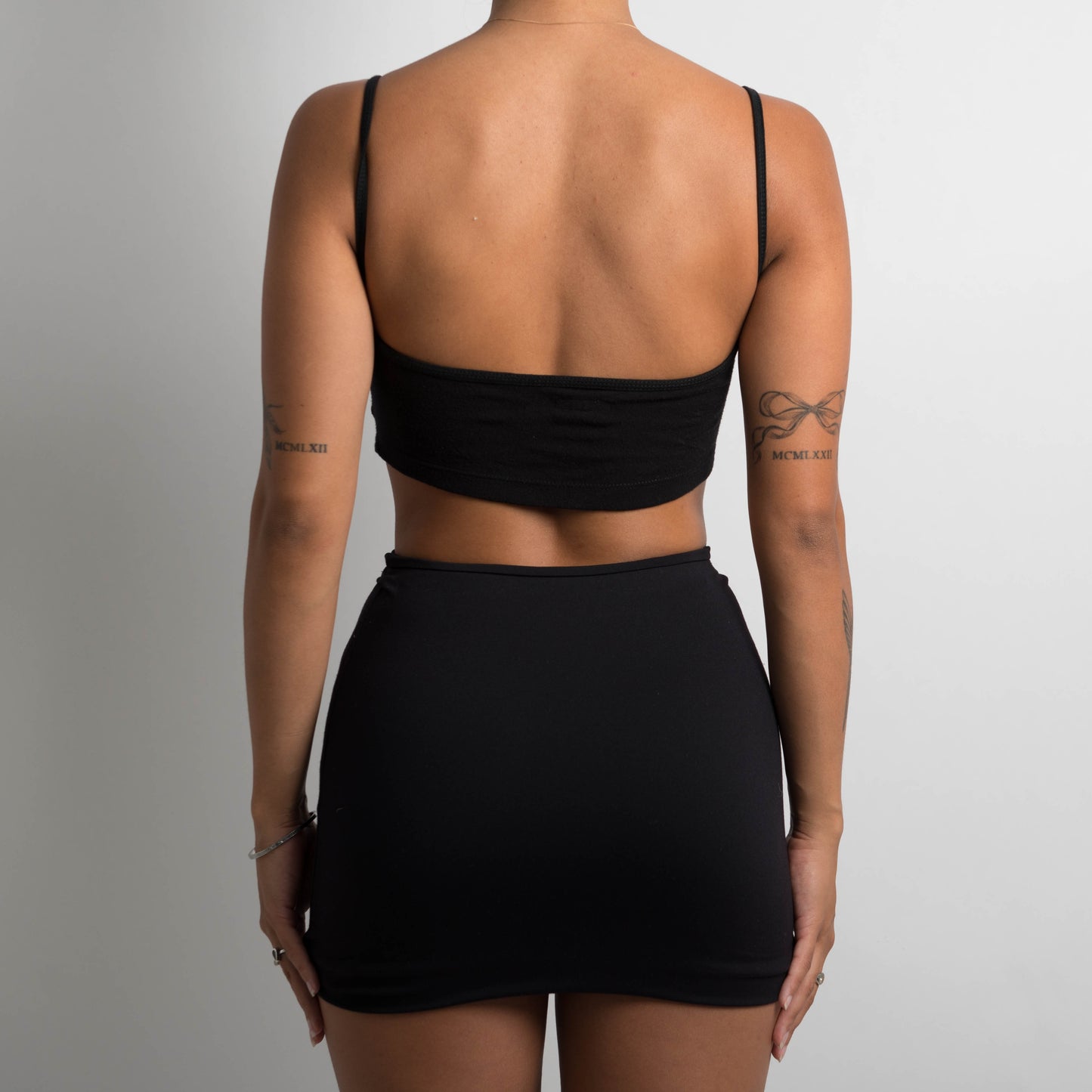 BLACK DIAMANTE CROP TOP