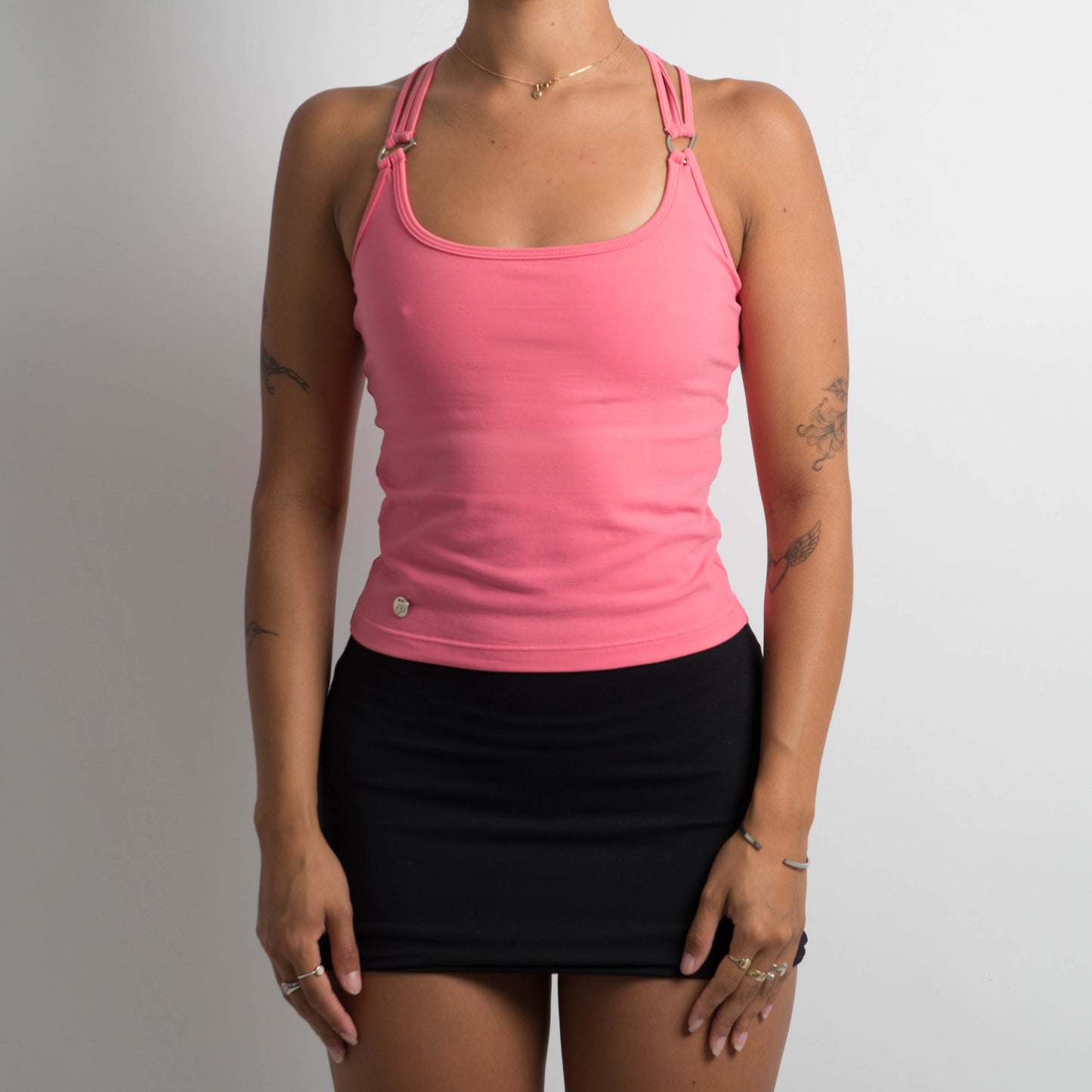 PINK STRAPPY ACTIVEWEAR TOP