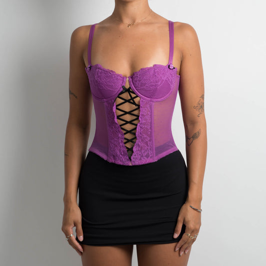 PURPLE LACE BUSTIER