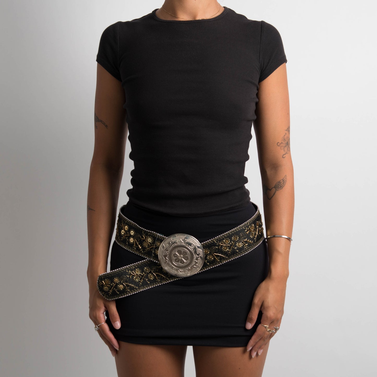 BEADED BUCKLE BELT