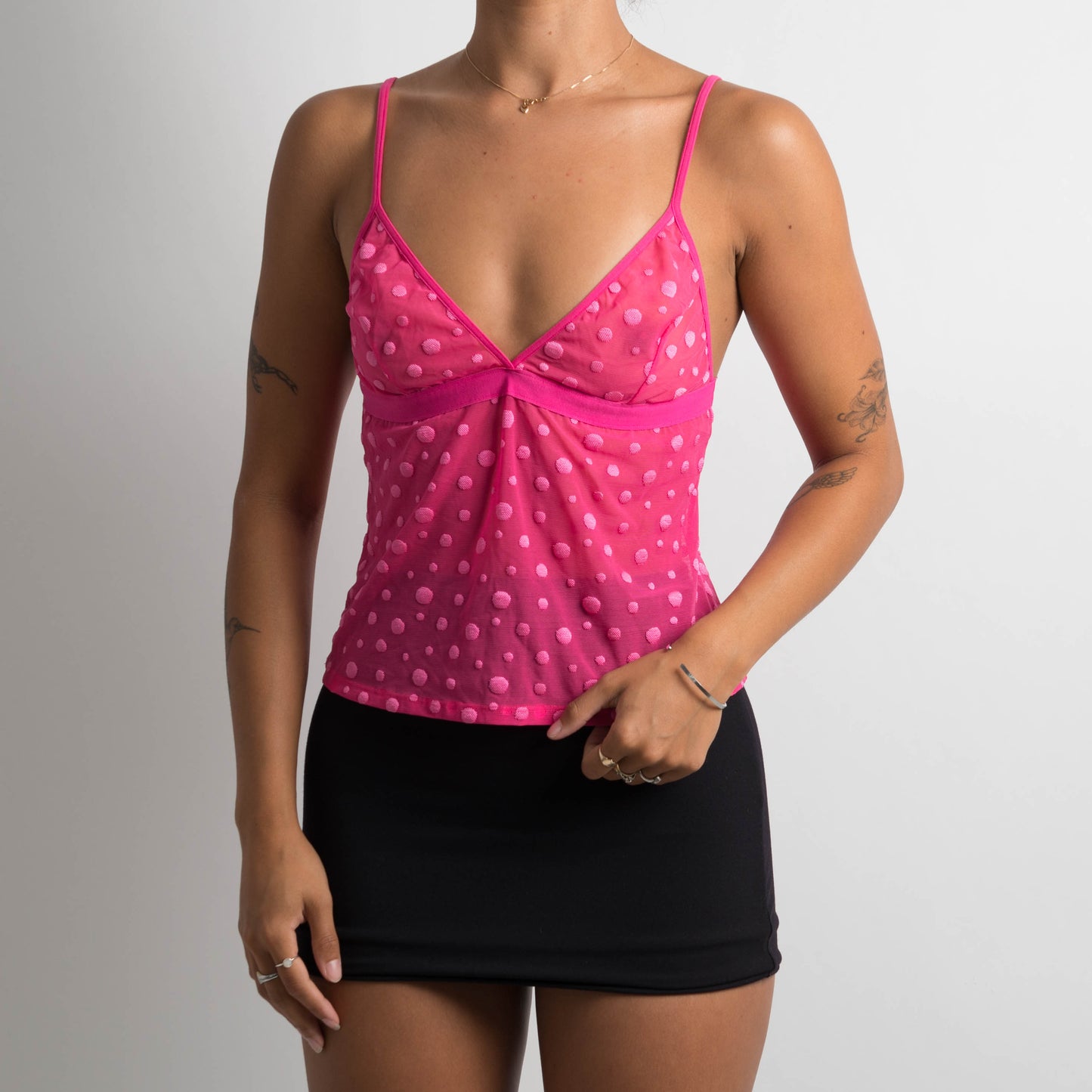 PINK POLKA DOT CAMISOLE