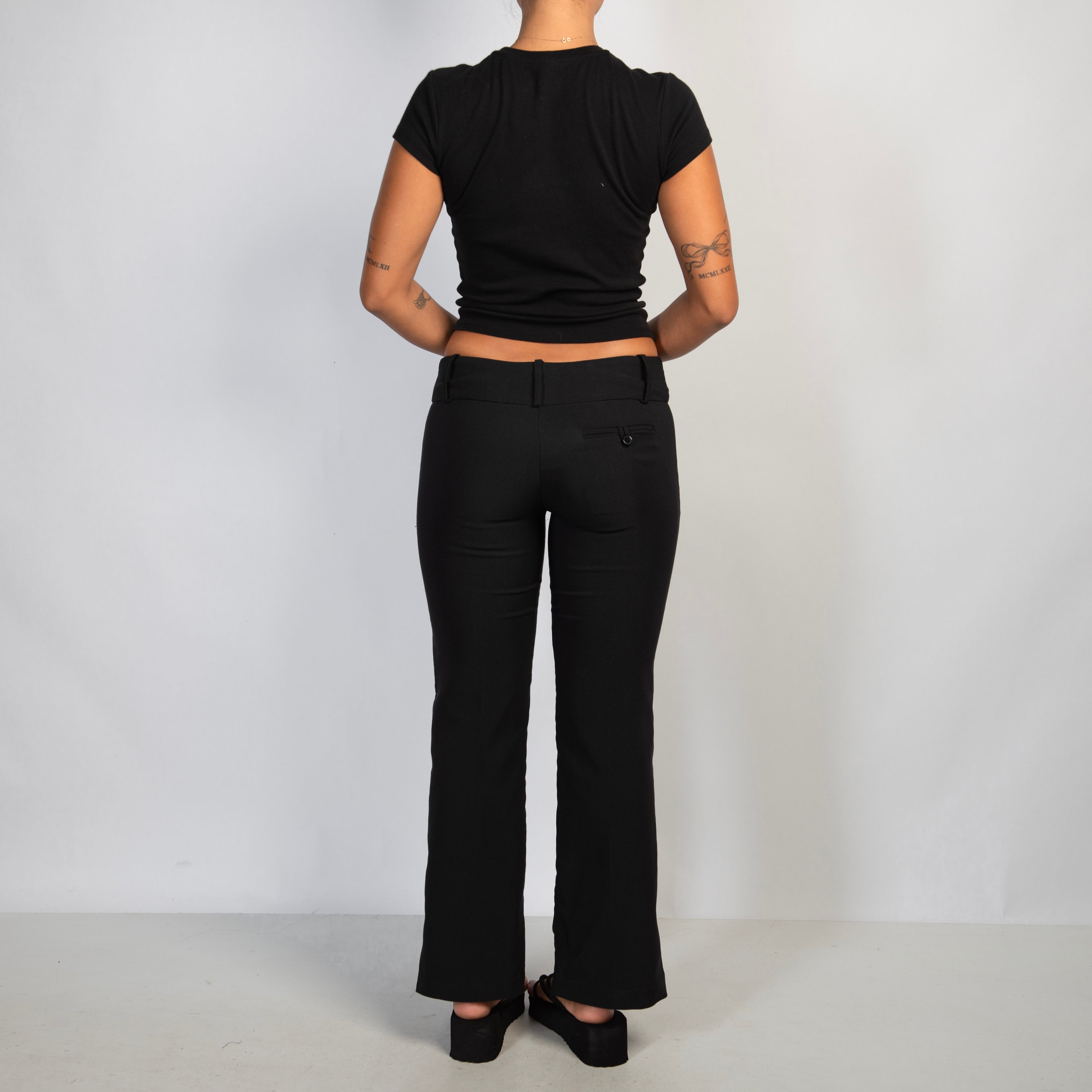 BLACK BOOTCUT PANTS