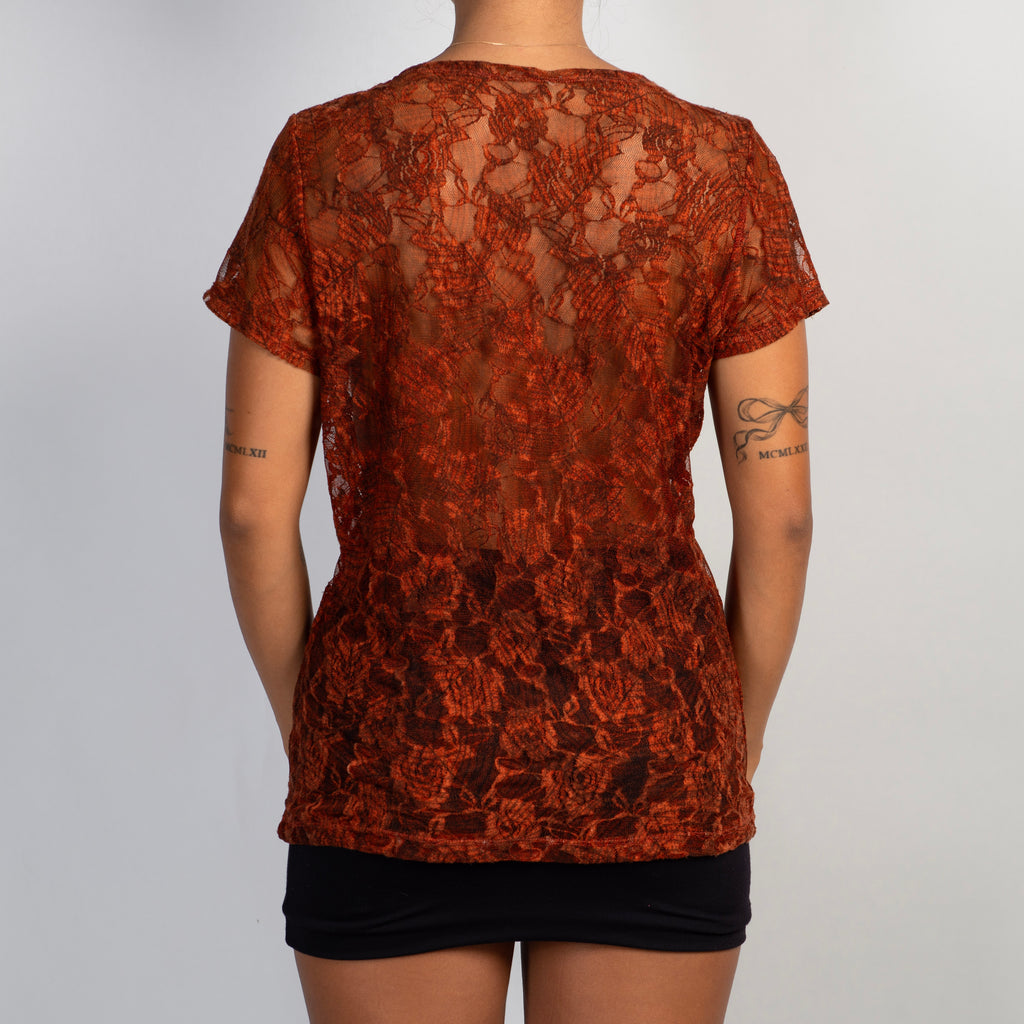 RUST LACE TOP