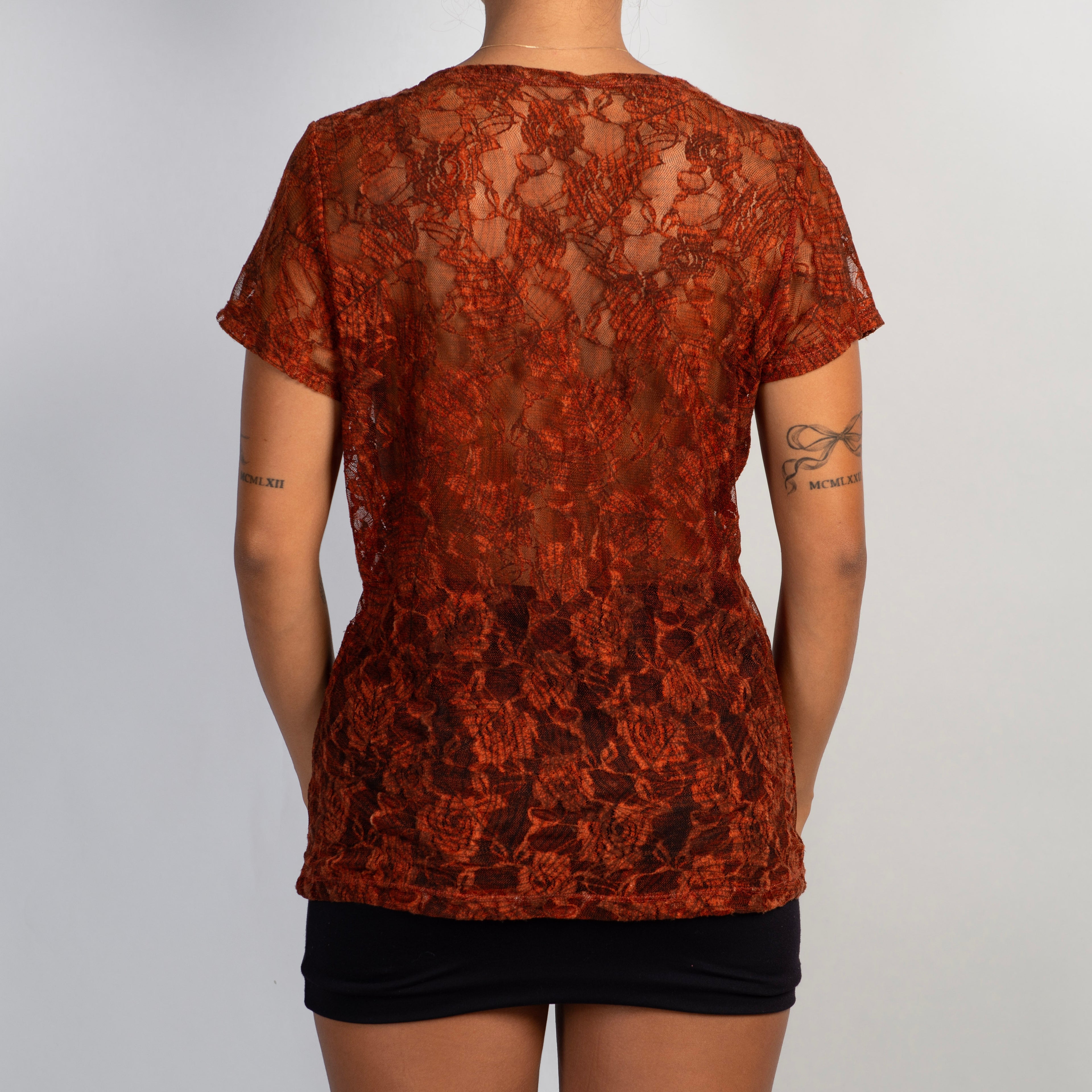 RUST LACE TOP