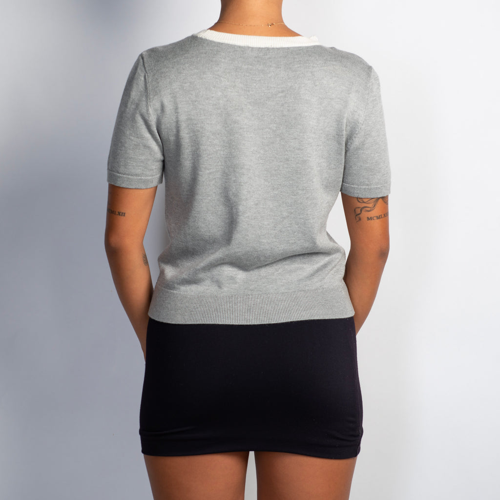 GREY KNIT TOP