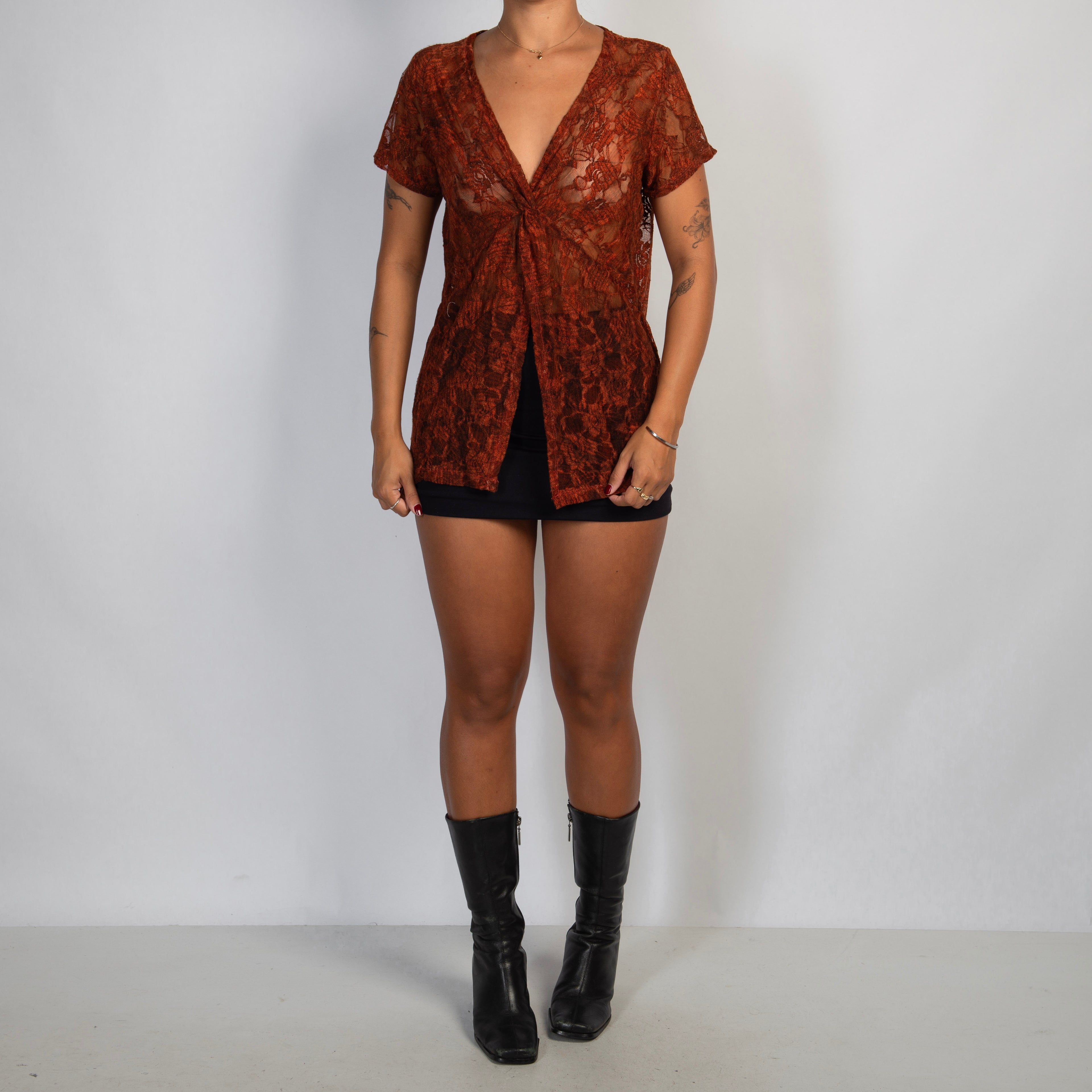 RUST LACE TOP