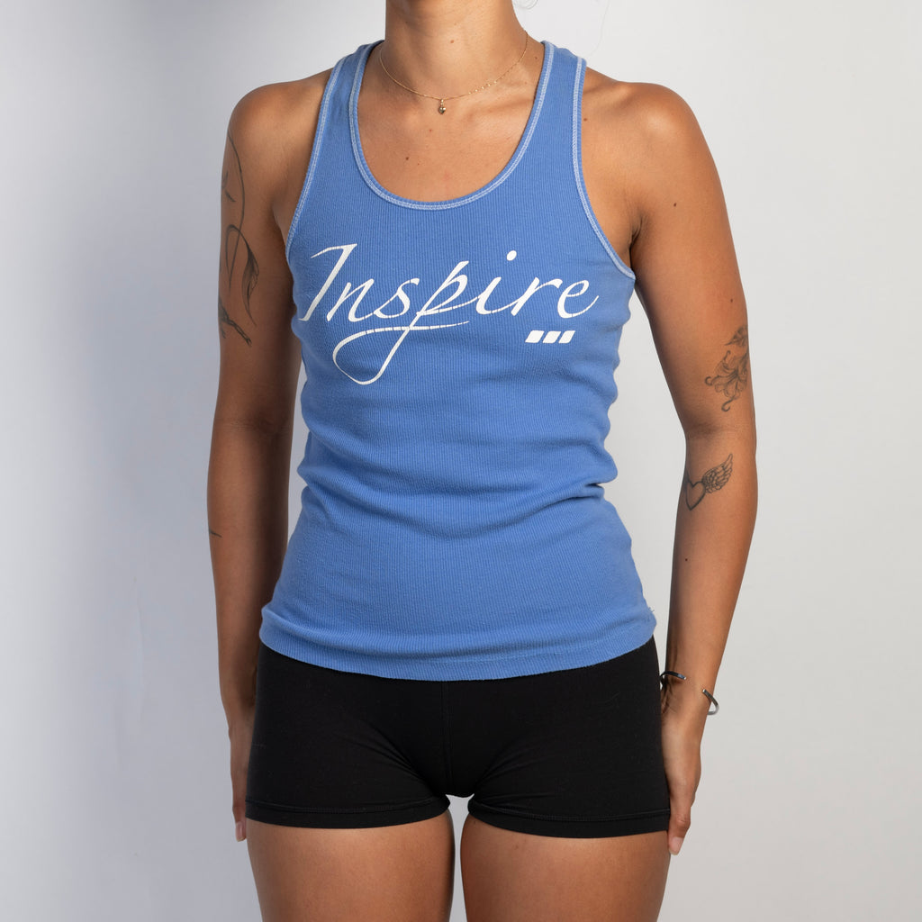 BLUE COTTON TANK TOP