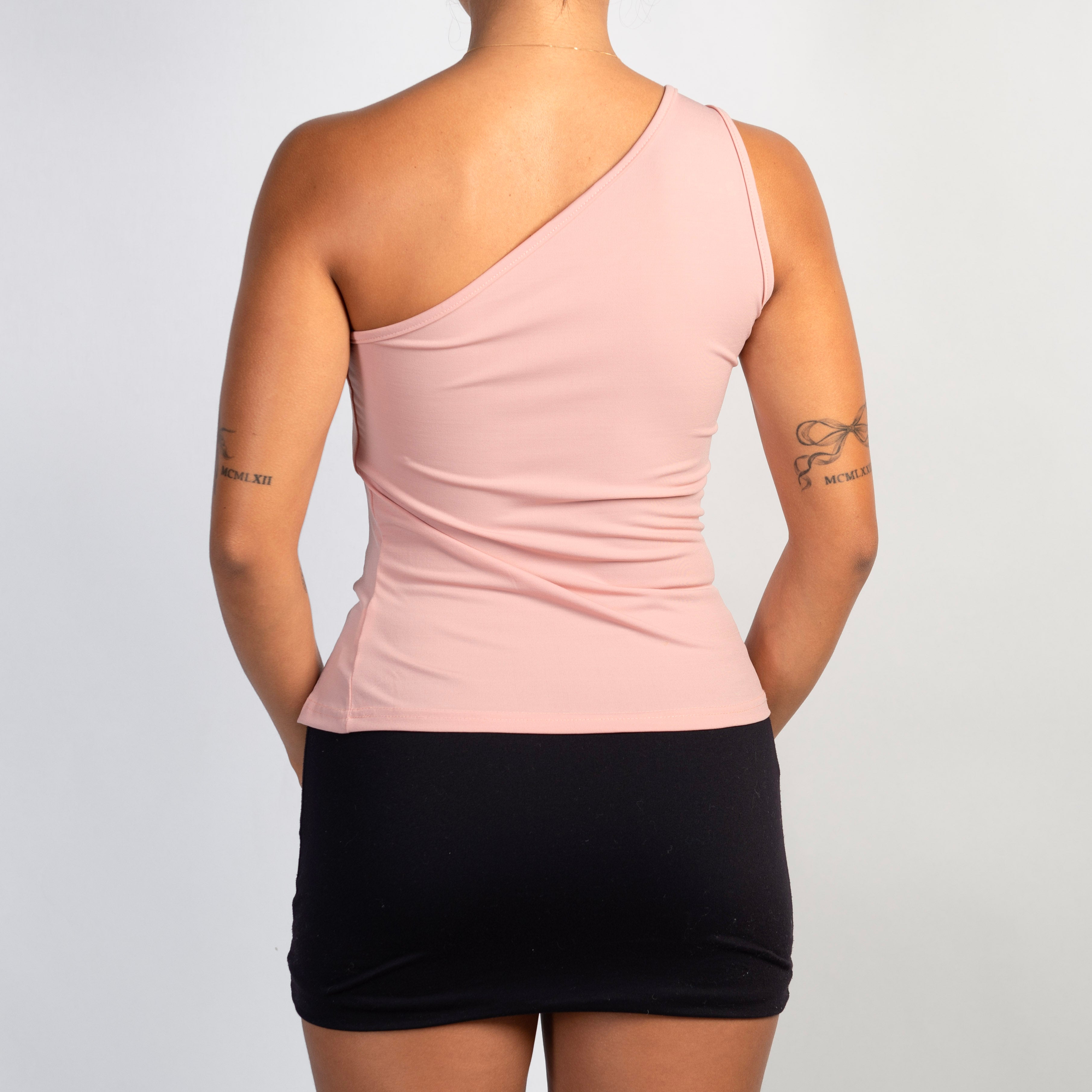 PINK ONE SHOULDER TOP