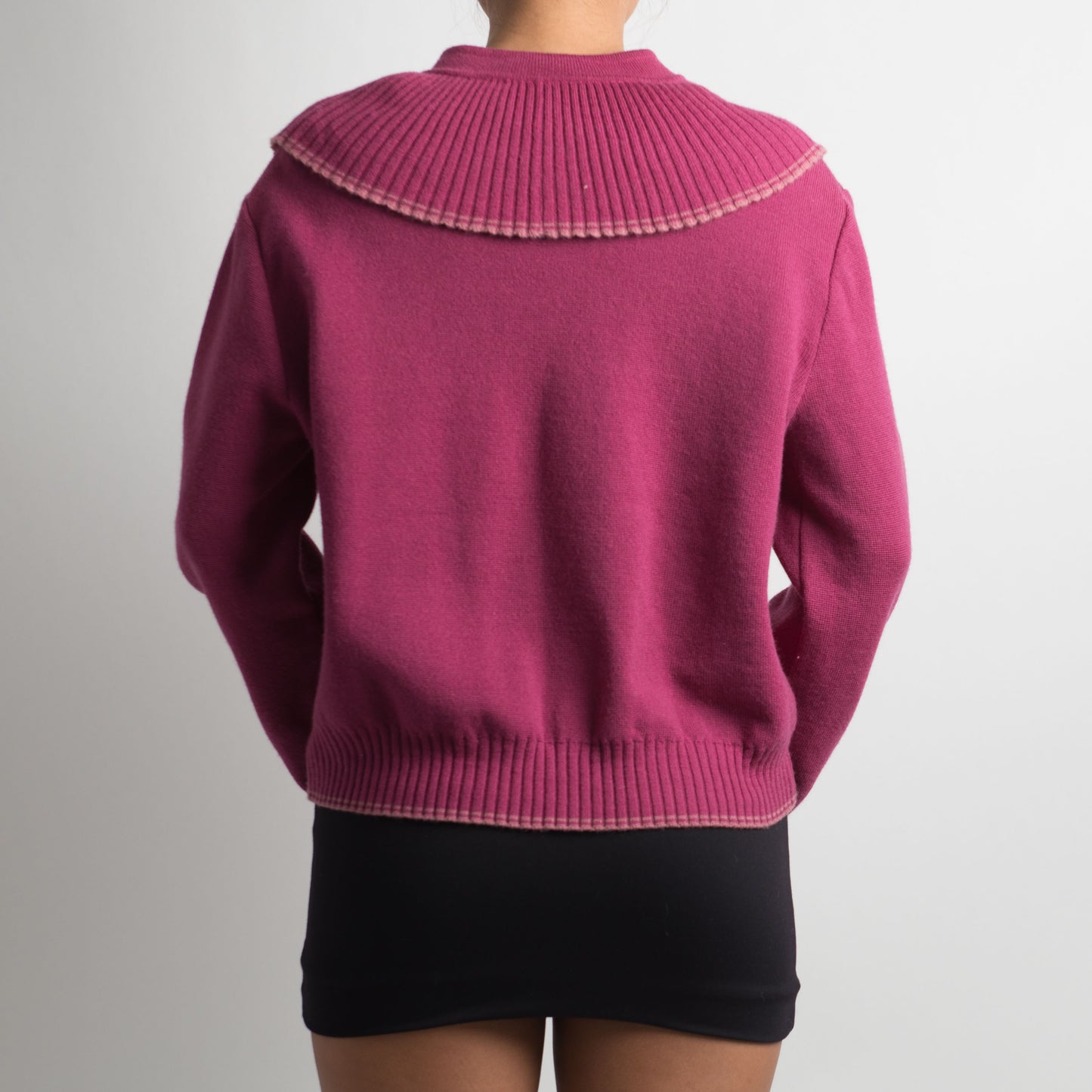 PINK WOOL CARDIGAN