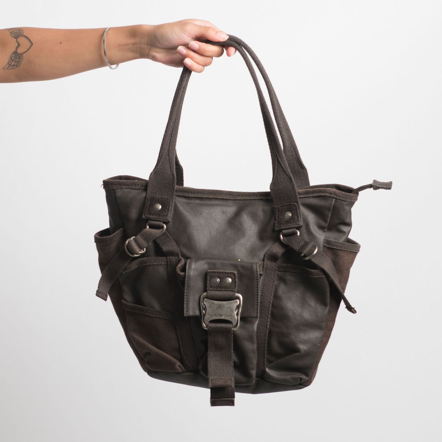 SAC CALVIN KLEIN MARRON FONCÉ