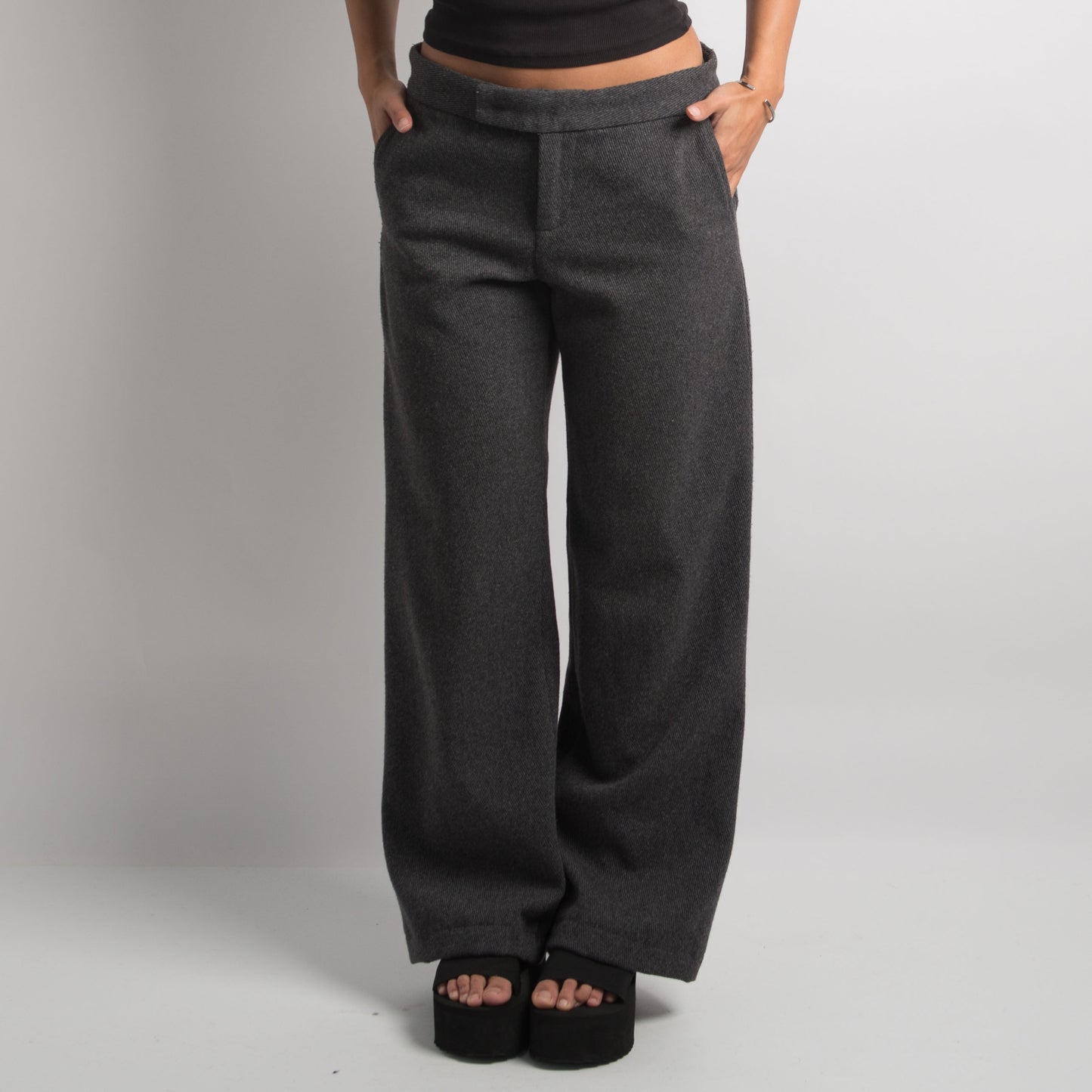 GREY WOOL TROUSERS